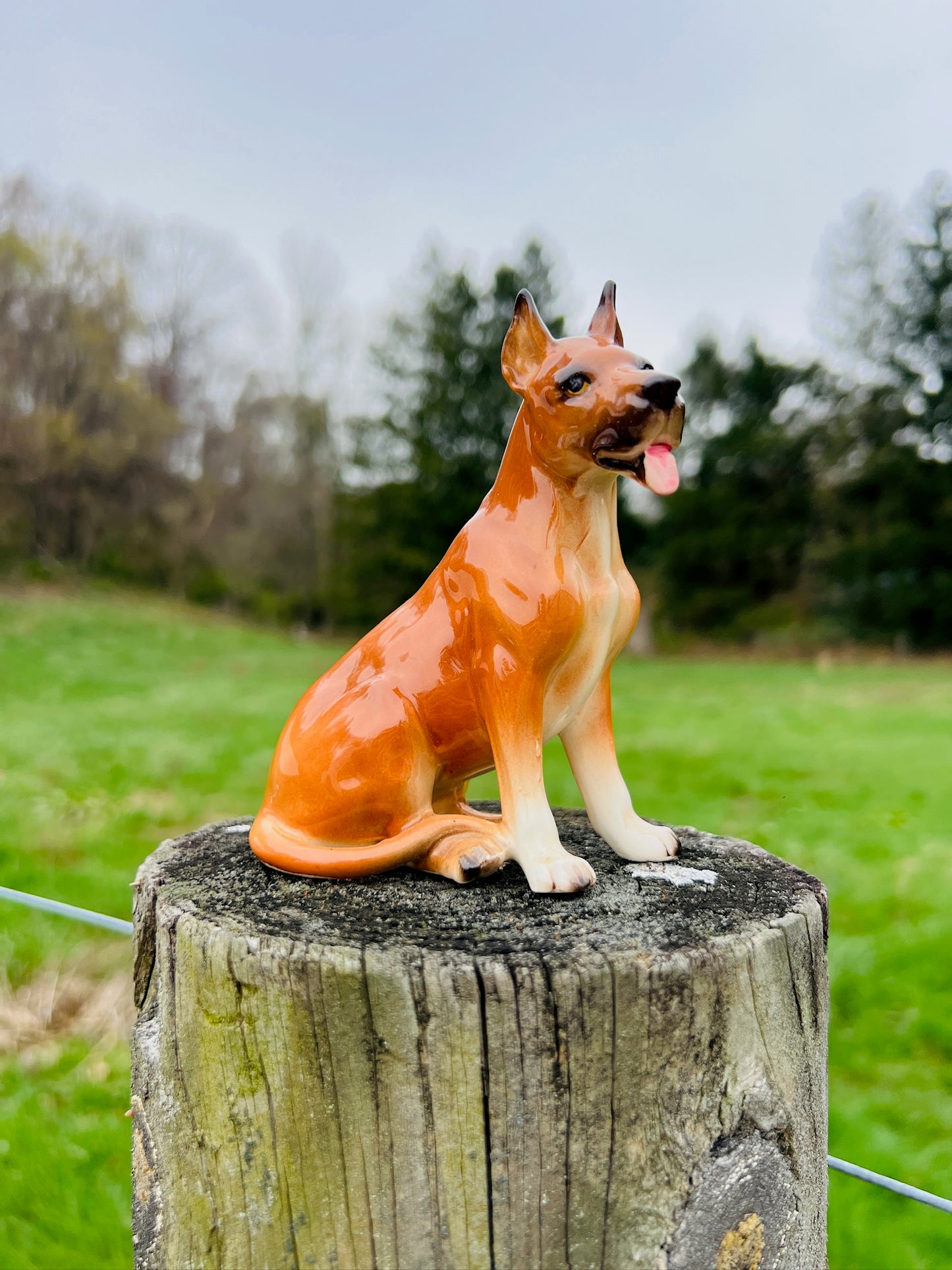 Vintage 1950s Porcelain Great Dane Figurine