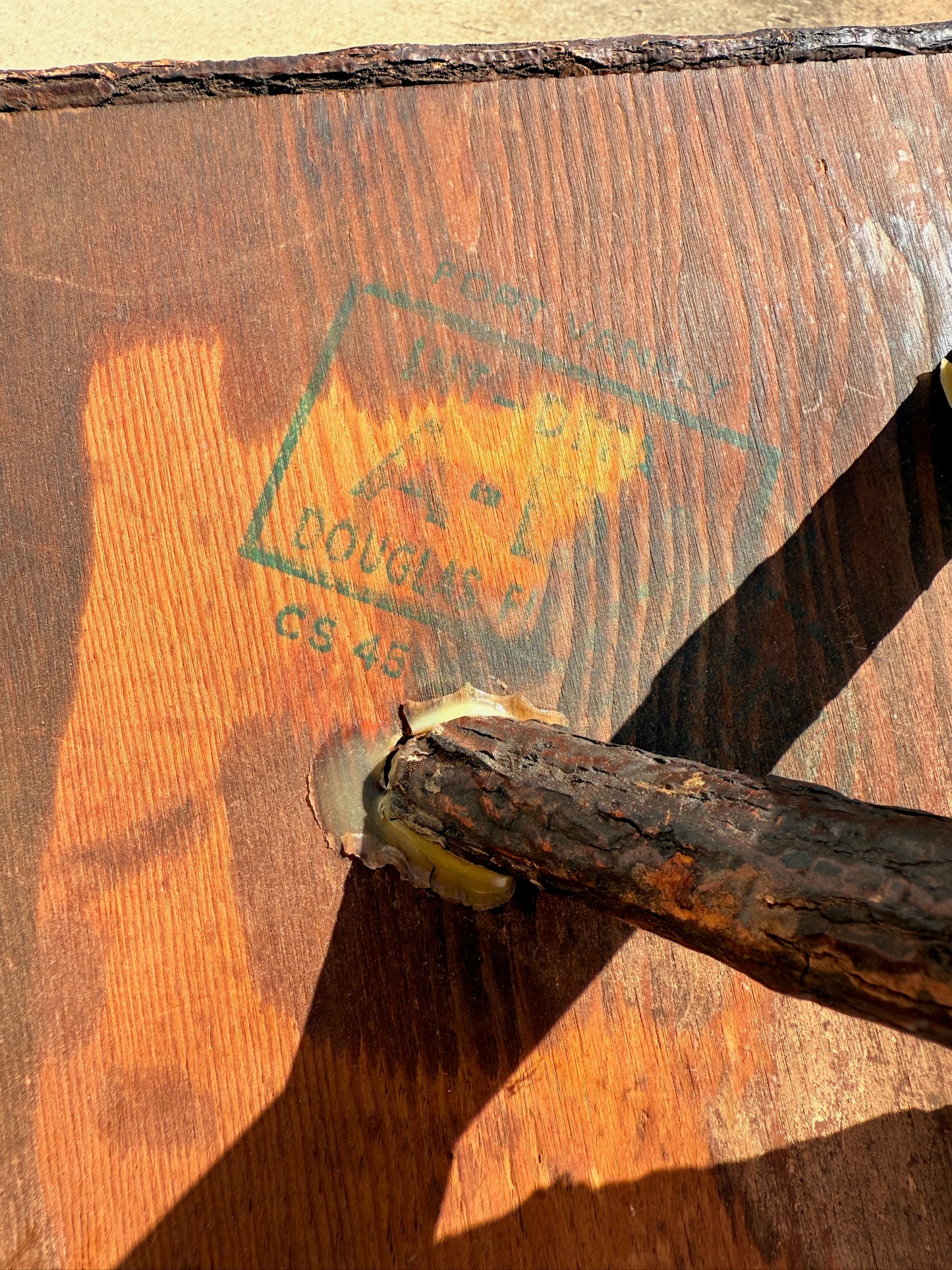 Antique Hand-Painted Adirondack Willow Twig Side Table