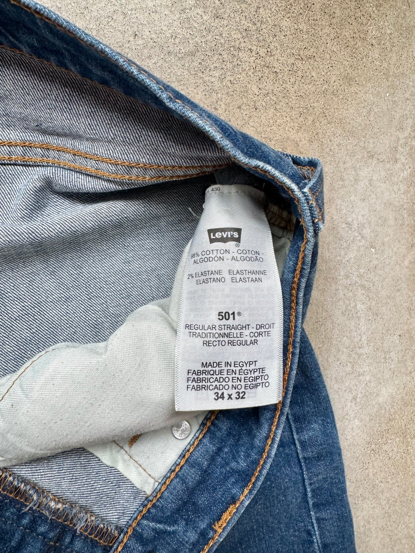 Levi's 501 Original Fit Medium Wash Jeans | 34x32