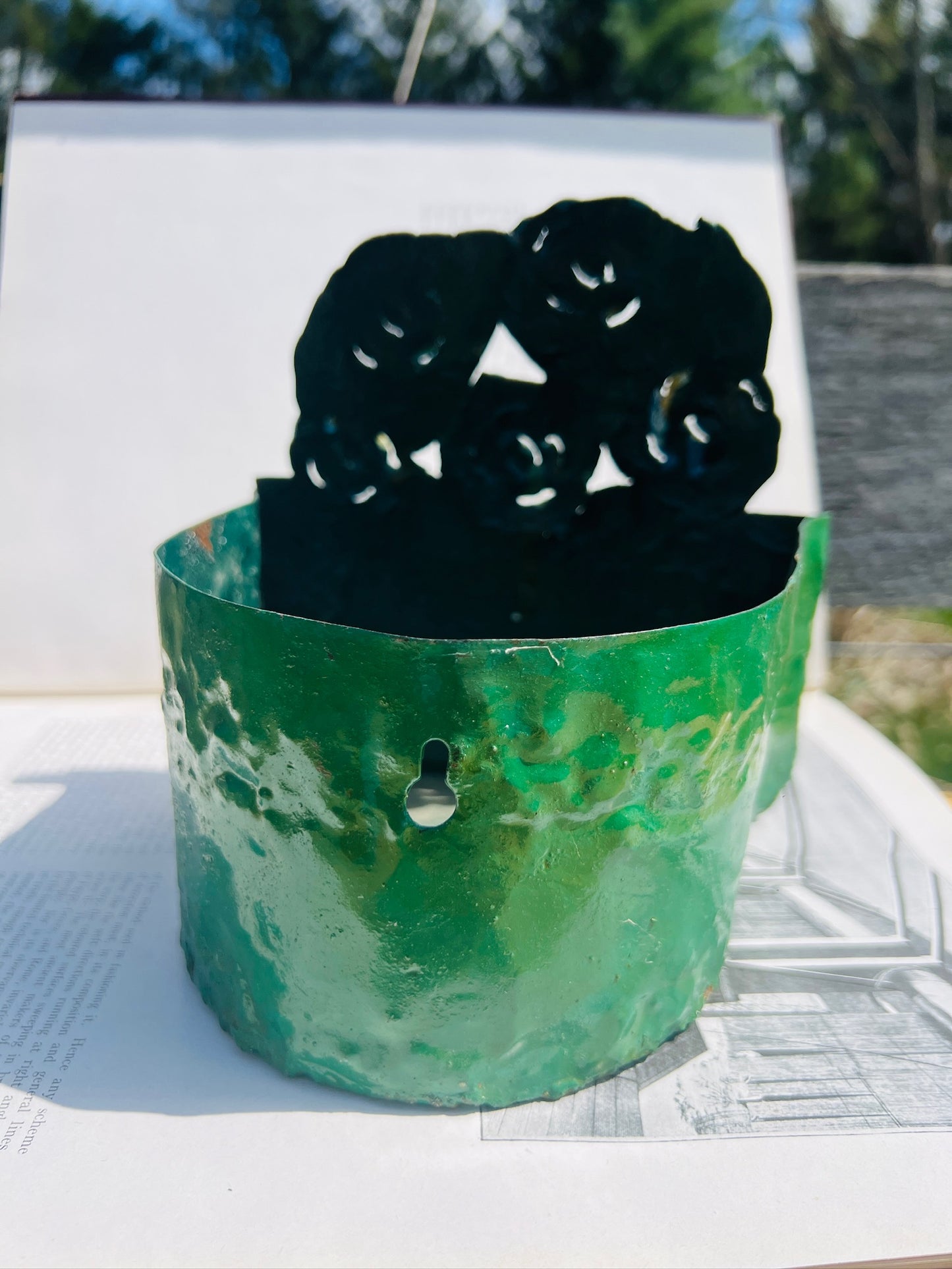Vintage 1950s Florentine Style Metal Planter
