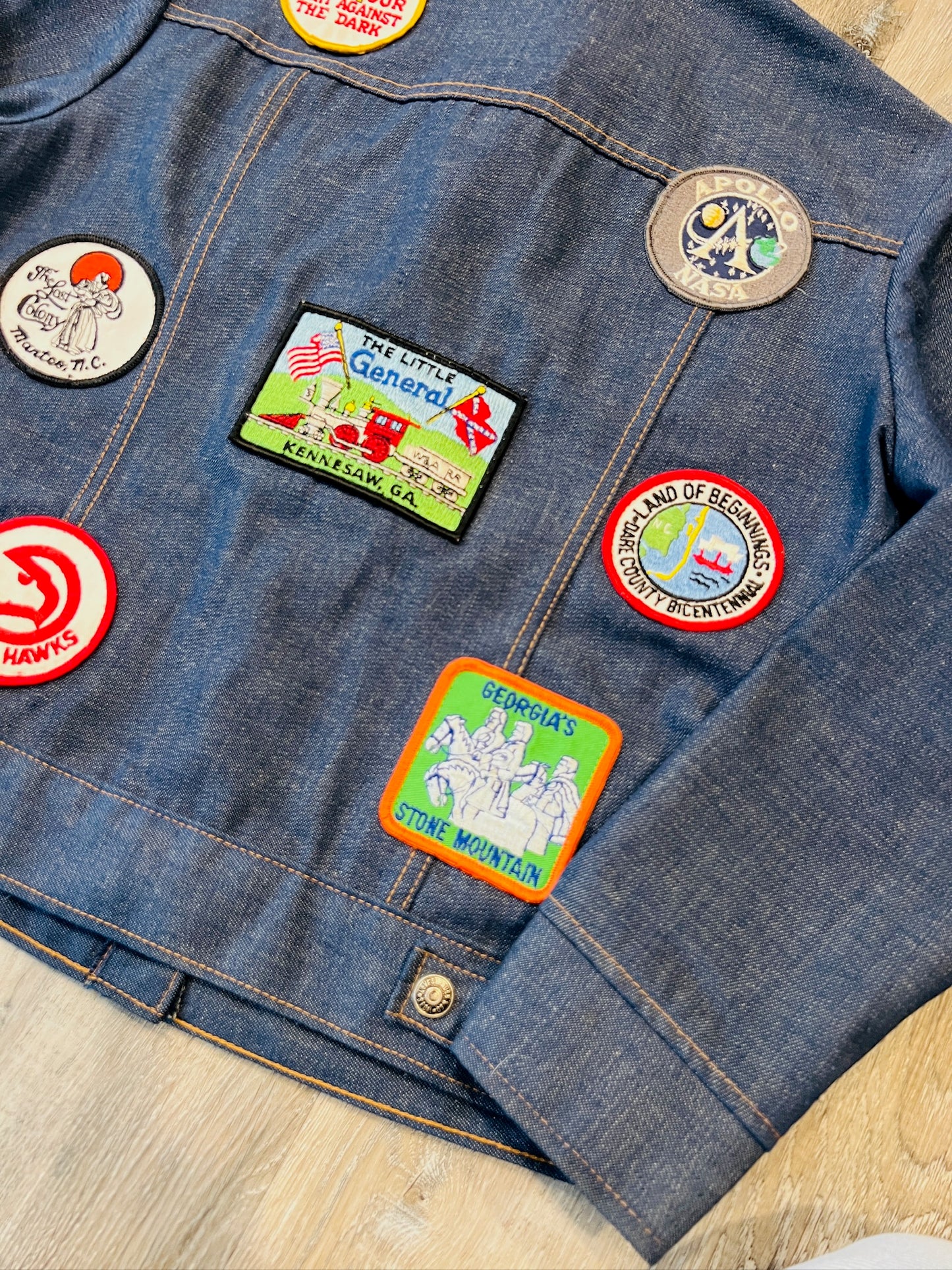 Vintage 1970s Levi’s Orange Tab Patched Denim Jacket | Medium