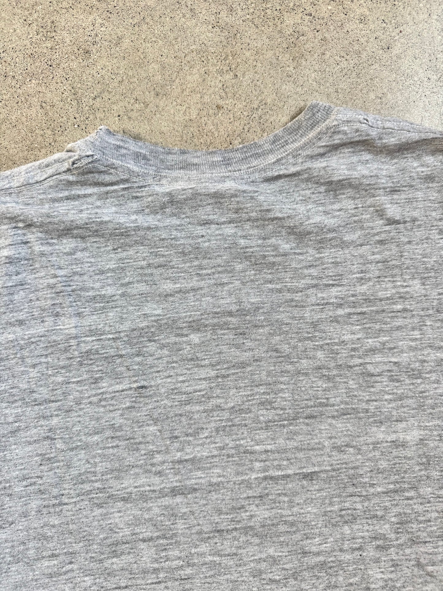 Vintage 1980s Collegiate Pacific Heather Grey Stanford Tee | Large