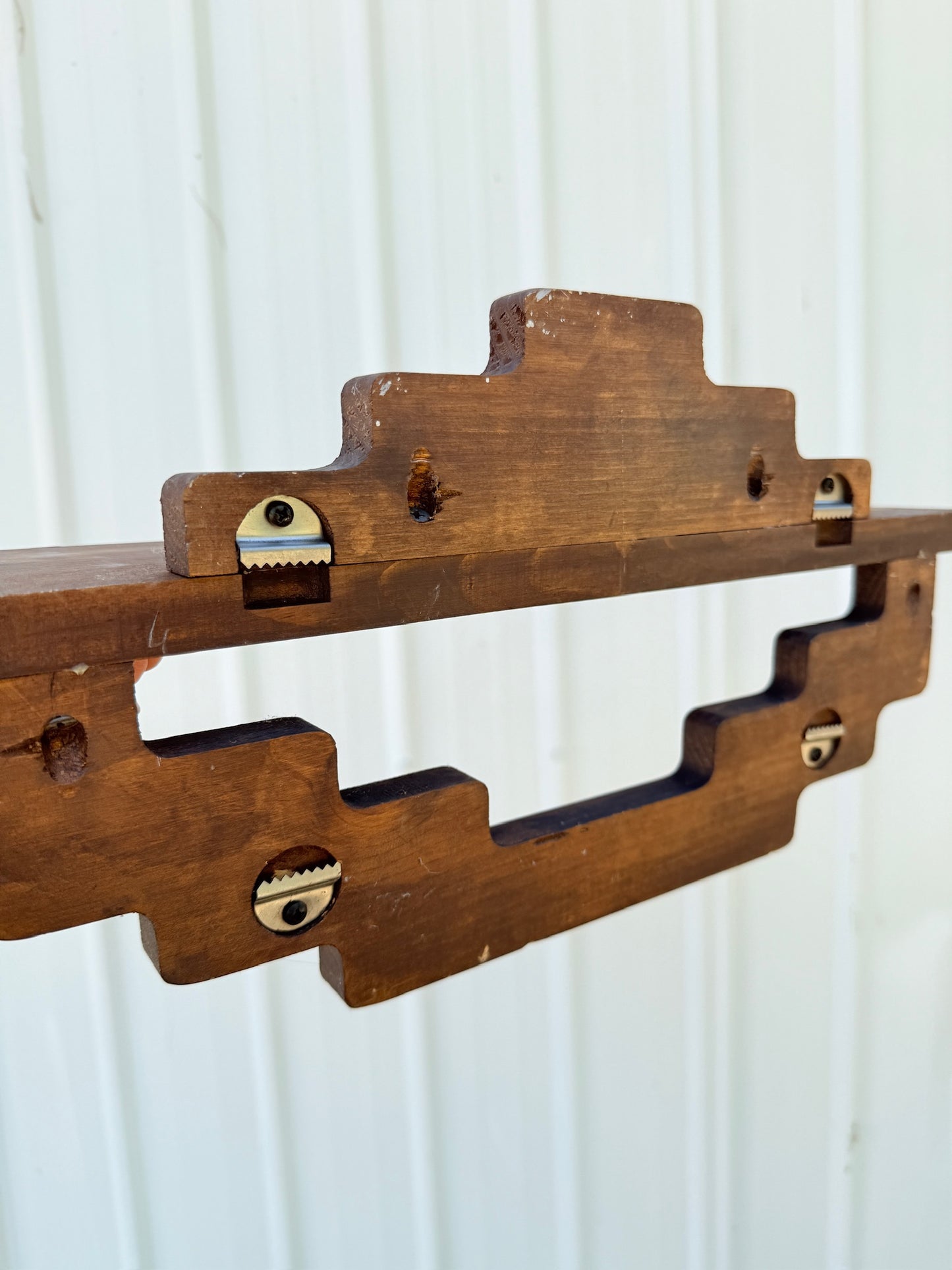 Vintage 1960s Southwestern-Style Wooden Wall Shelf