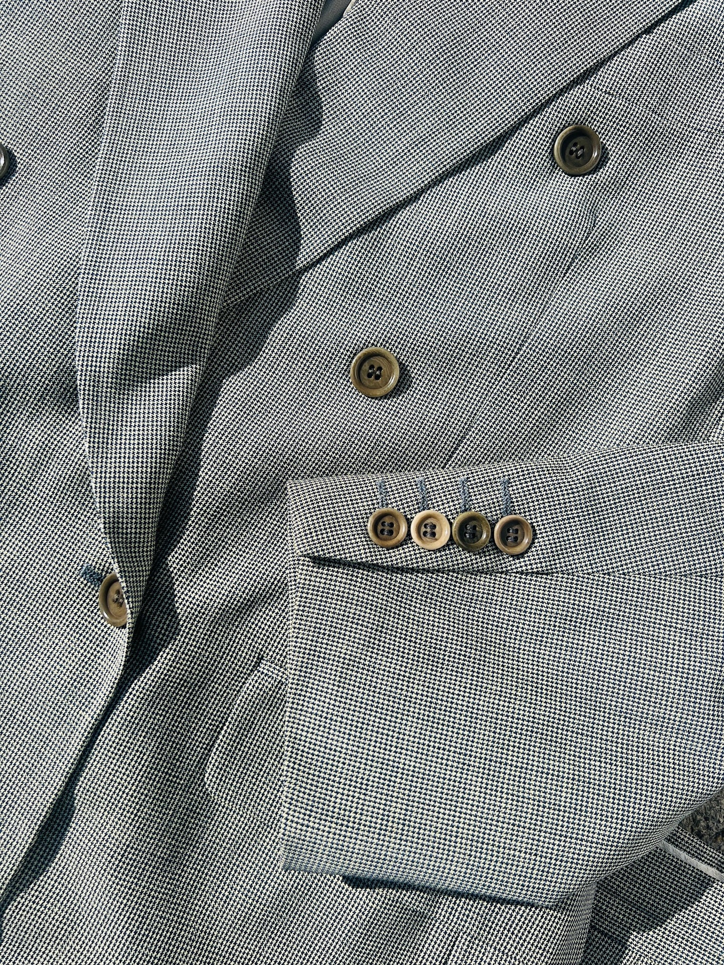 Vintage Hugo Boss Two-Piece Houndstooth Wool Suit | 38R