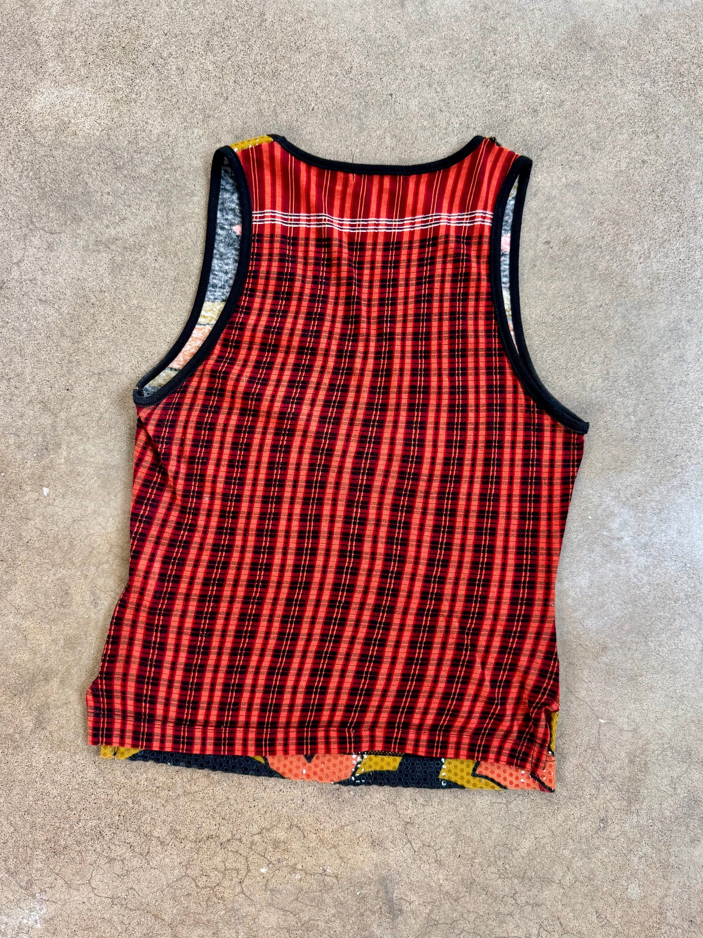 2000s Custo Barcelona Abstract Sequin Tank Top | Small