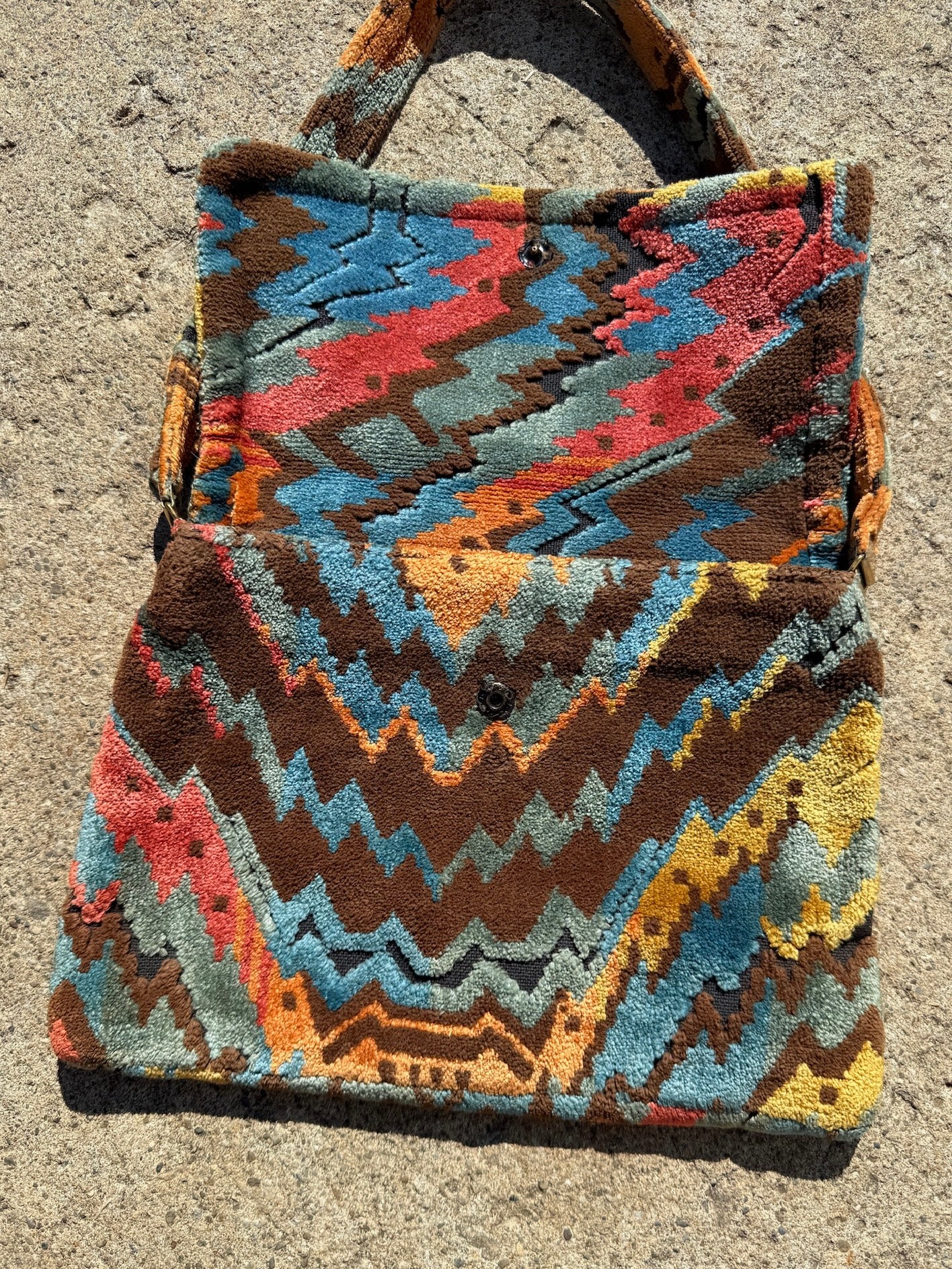 Vintage 1980s Southwestern Tapestry Shoulder Bag