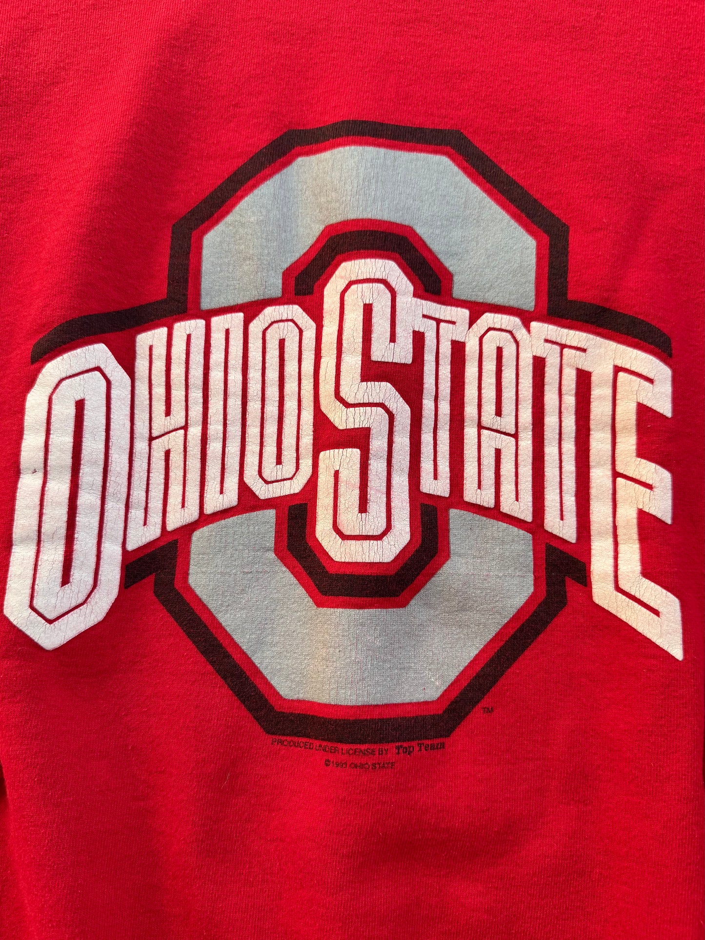 Vintage 1990s Ohio State Red Crewneck Sweatshirt | Large