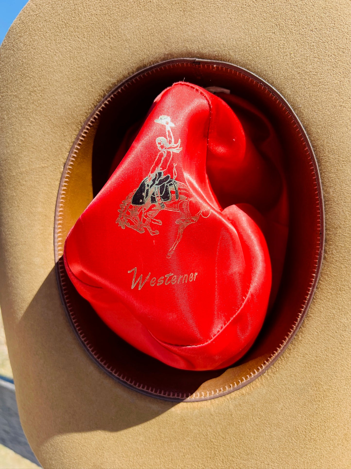 Vintage 1970s The Westerner Tan Cowboy Hat