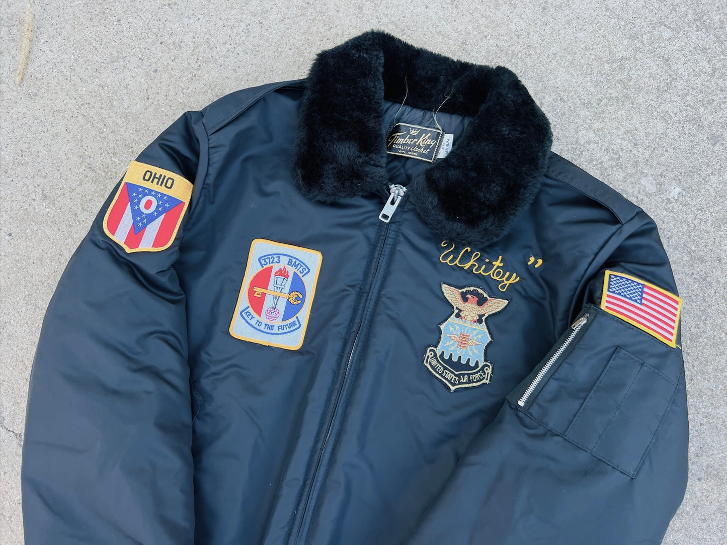 Vintage 1970s “Whitey” U.S. Air Force Bomber Jacket | Medium
