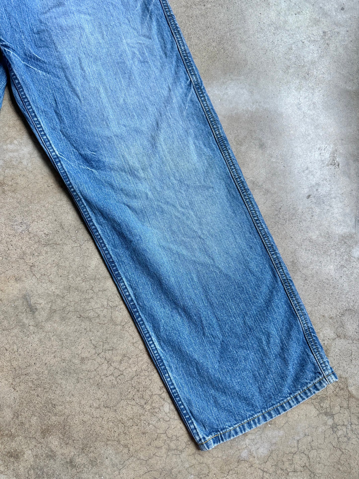 2000s Phat Farm Faded Wash Baggy Straight Jeans | 32x33