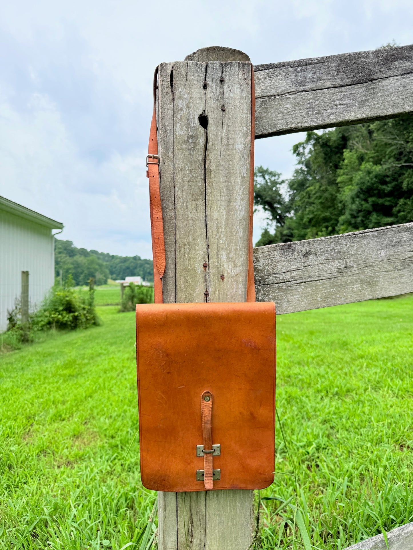 Vintage 1940s WW2 Polish Military Officer Field Map Bag