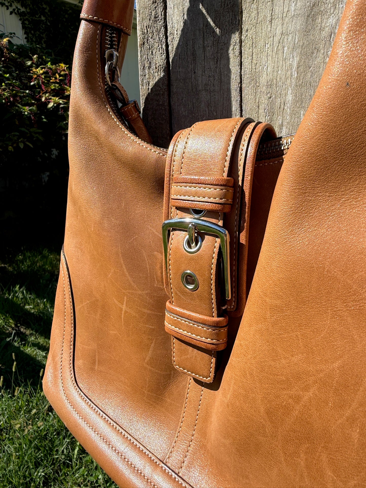 Vintage Coach Hamptons Soho Tan Leather Hobo Shoulder Bag | Style No. 7463