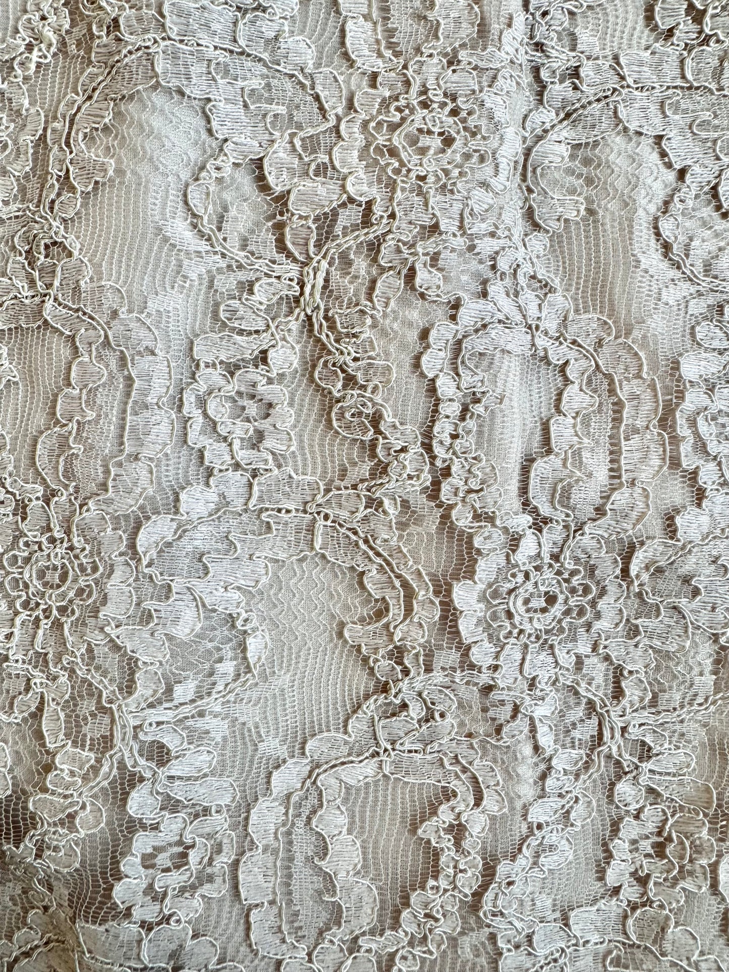 Vintage 1950s Carol Robins Nude Lace Strapless Cocktail Dress | XS