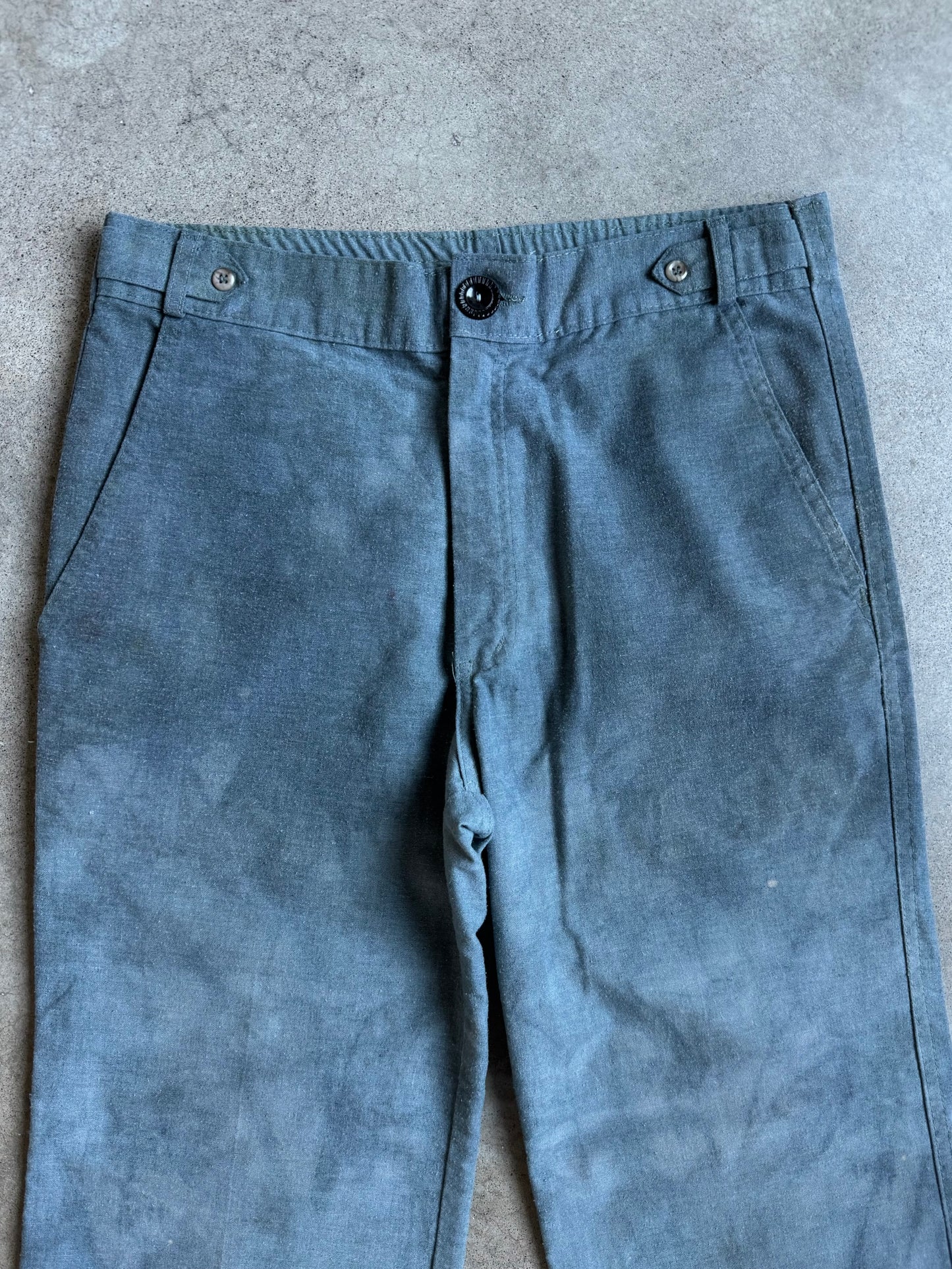 Vintage 1960s Snapfinger Distressed Wide-Leg Cropped Pants | Waist 30”