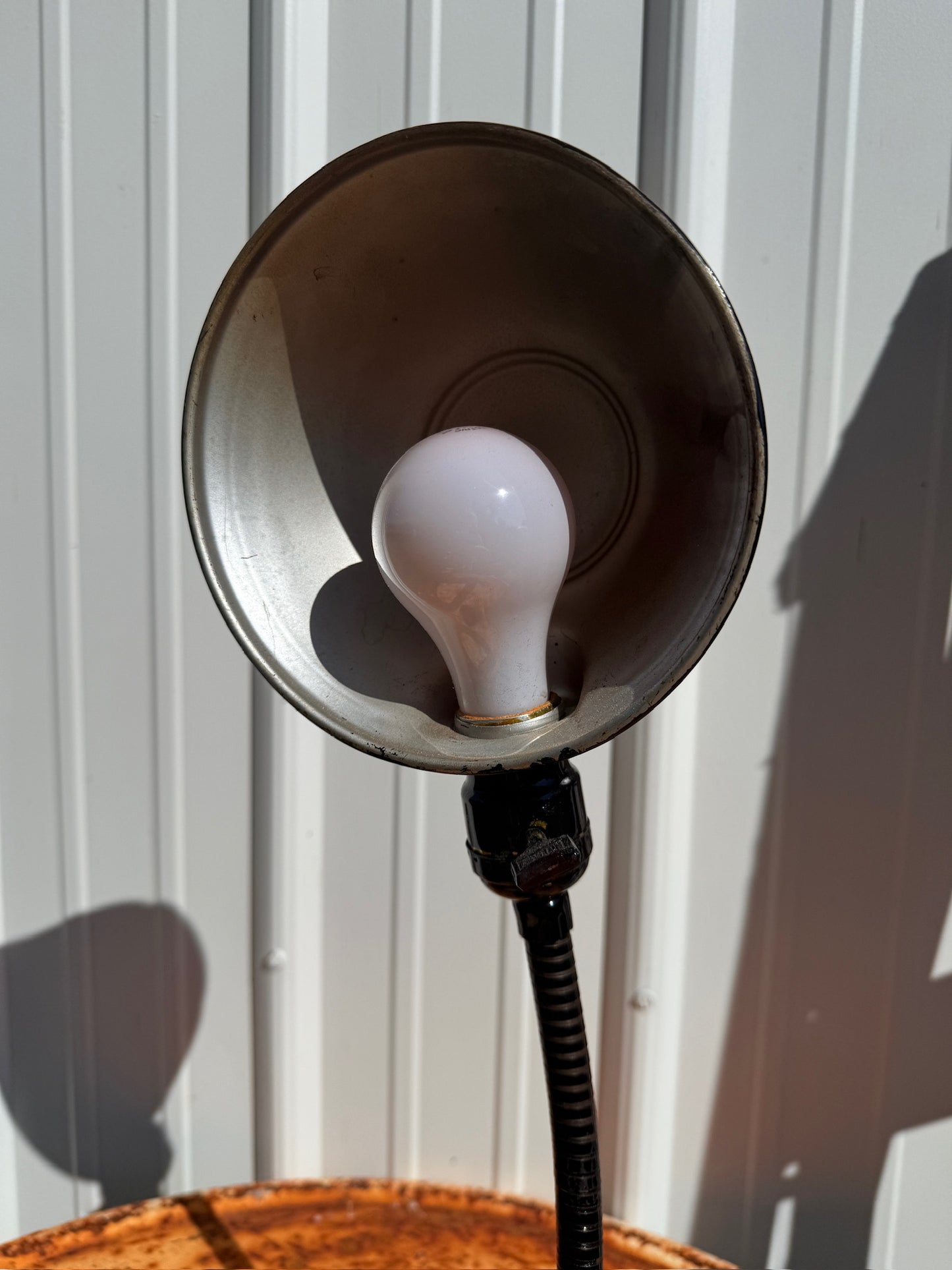 Vintage 1930s Cast Iron Gooseneck Desk Lamp