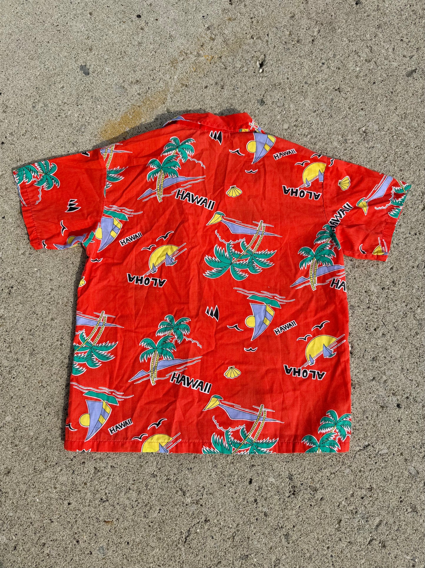 Vintage 1970s Hawaiian Shirt & Shorts Two-Piece Set