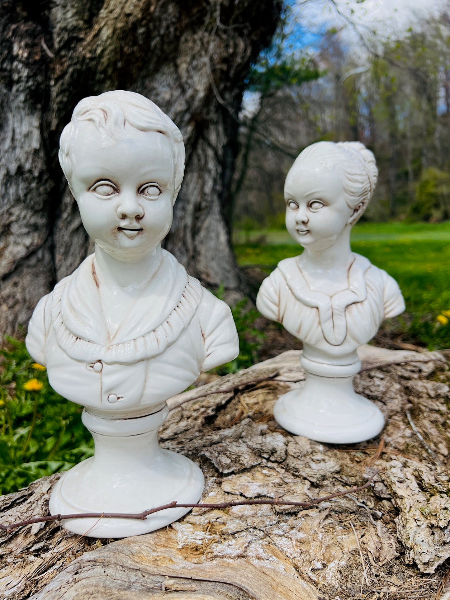 Vintage 1960s Regency Style Italian Bust Set