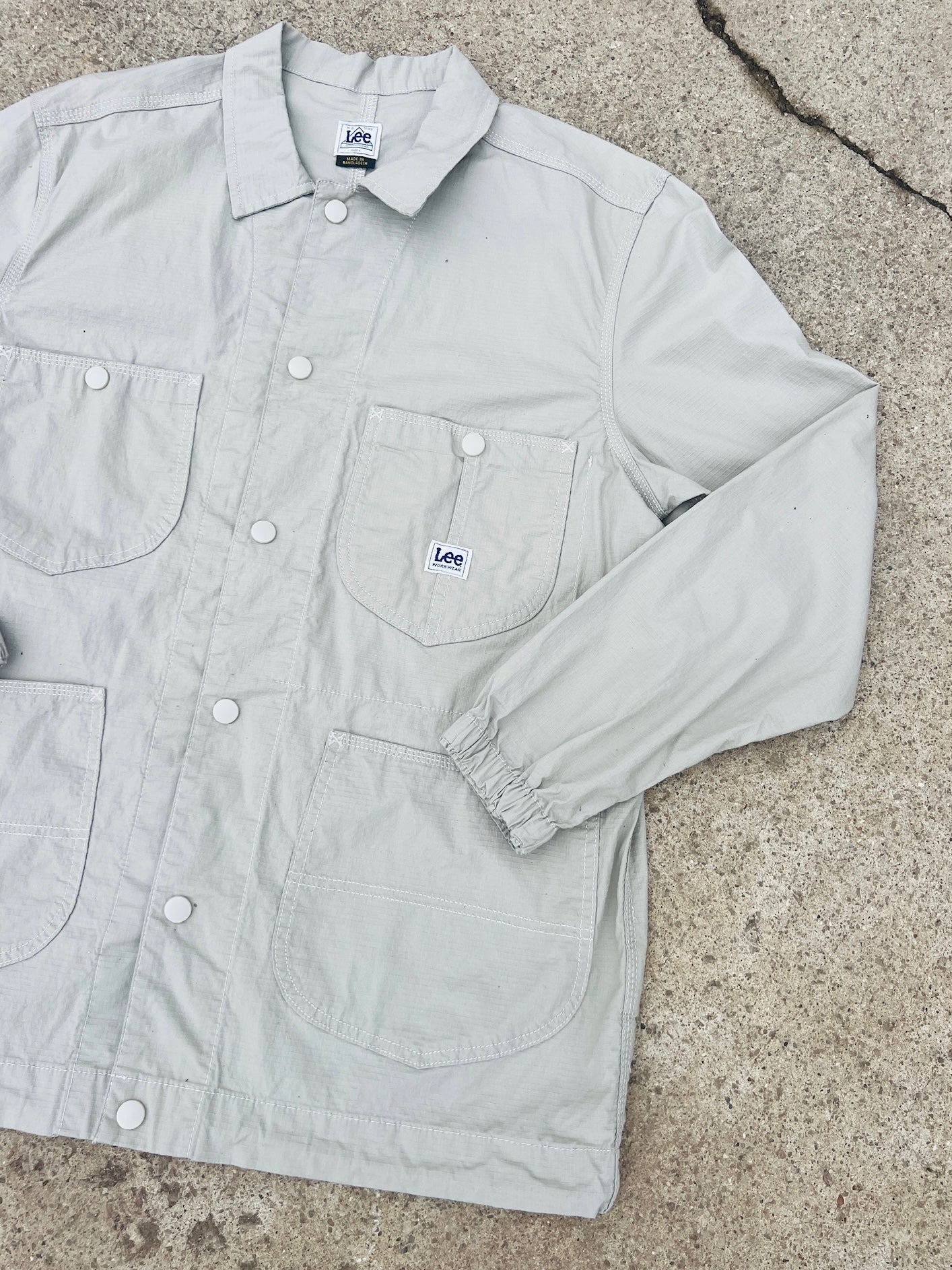 Lee Workwear Beige Khaki Ripstop Utility Jacket | Large