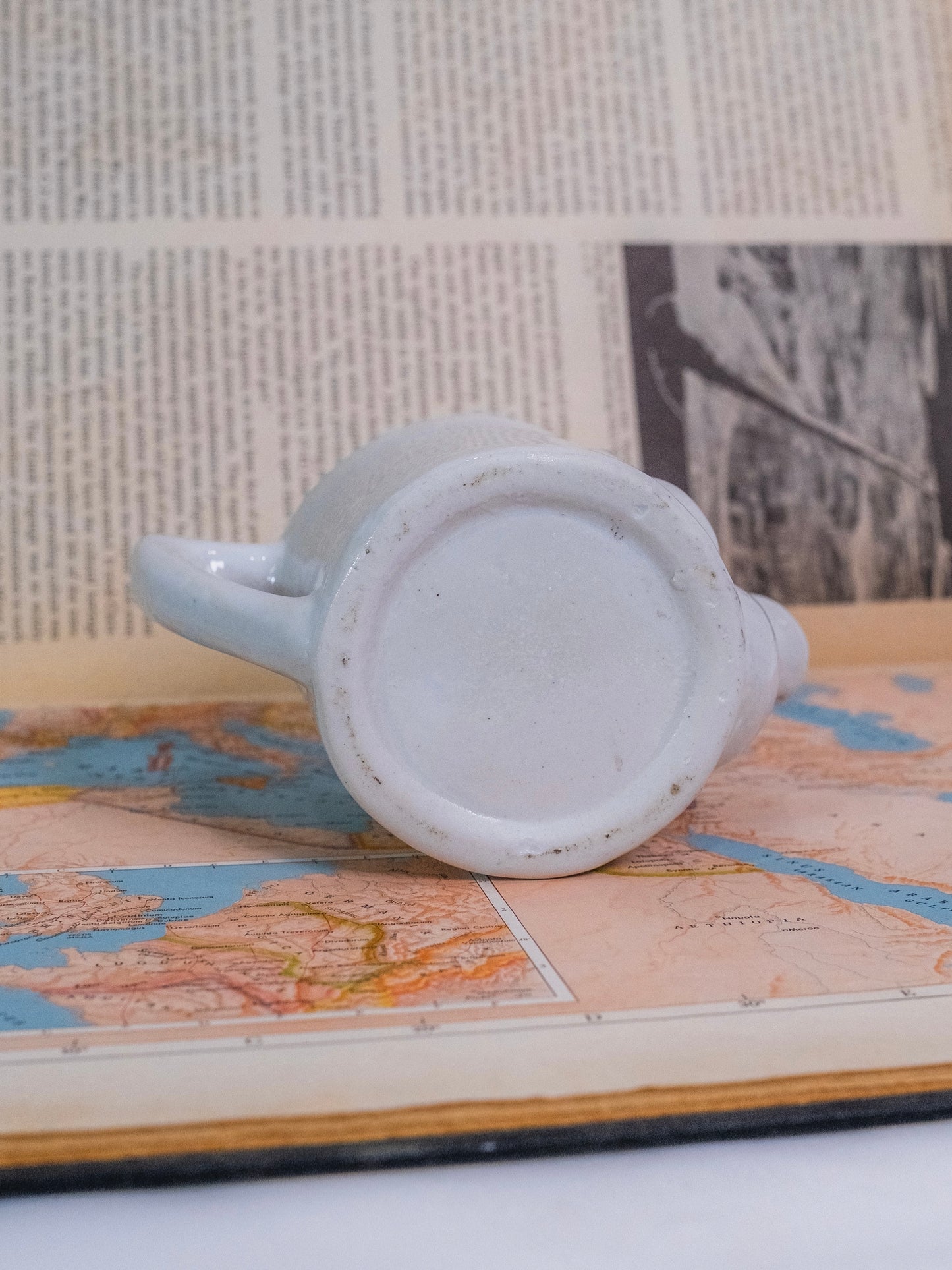 Vintage 1950s Porcelain Baby Elephant Watering Can