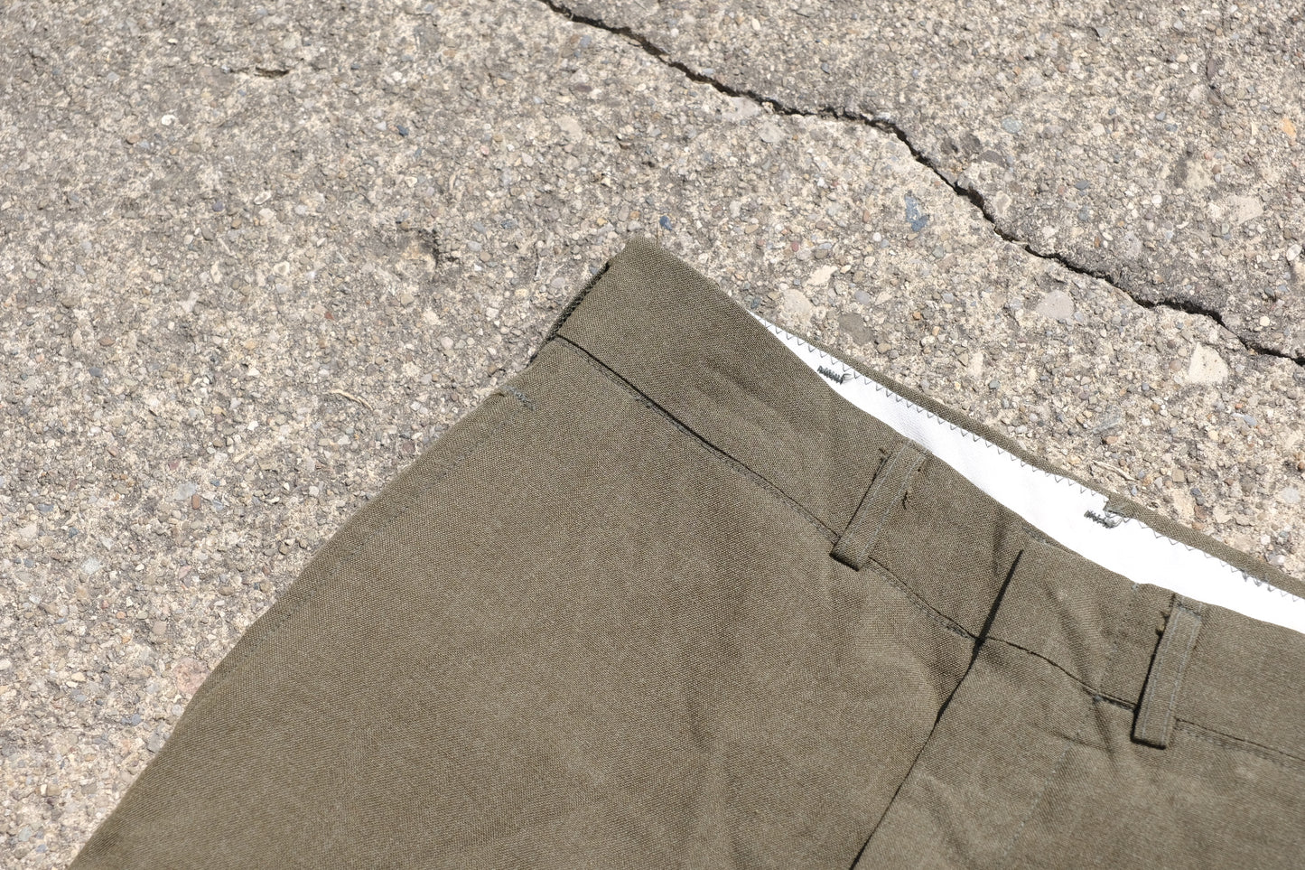 Vintage Military Wool Blend Green Trousers | Waist 28”