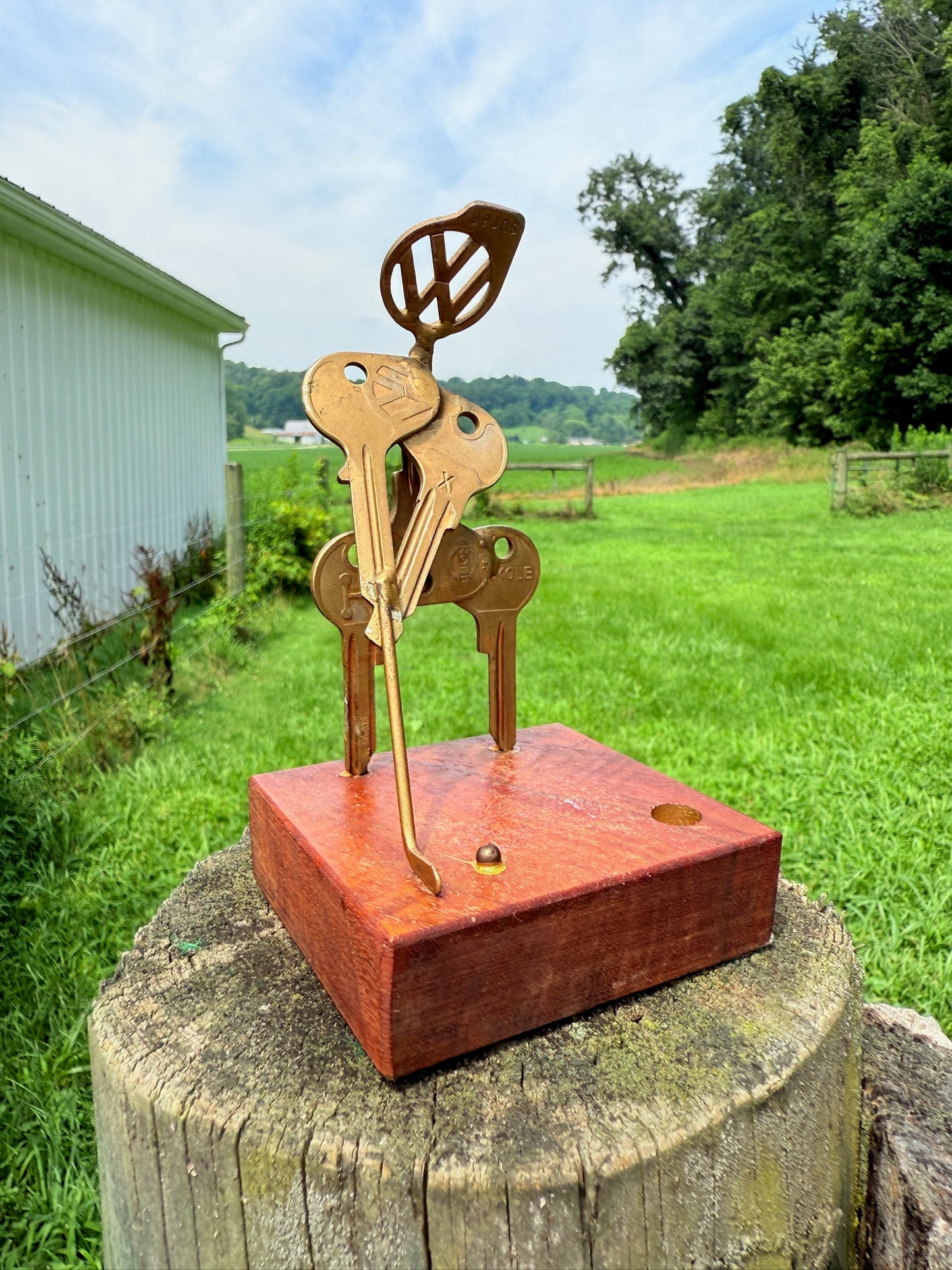 Handmade "Golfer” Key Sculpture