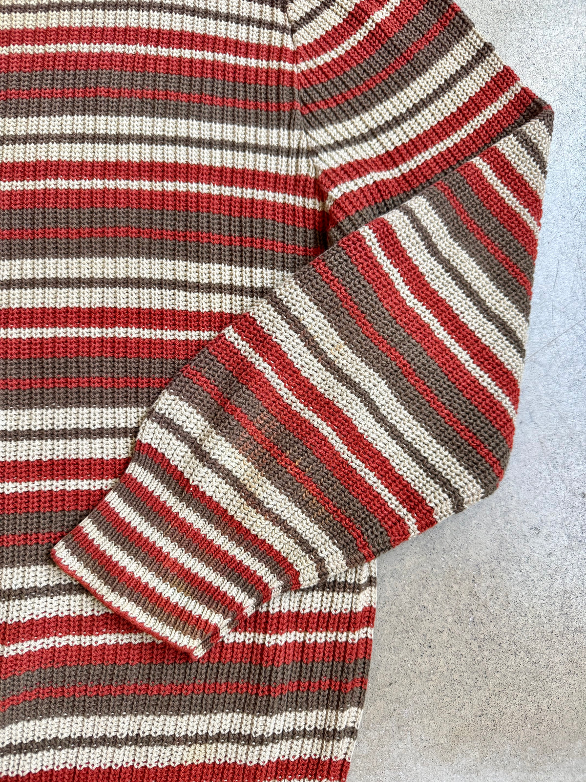 Vintage 1980s Diane Von Furstenberg Striped Knit Boat Neck Sweater | L/XL