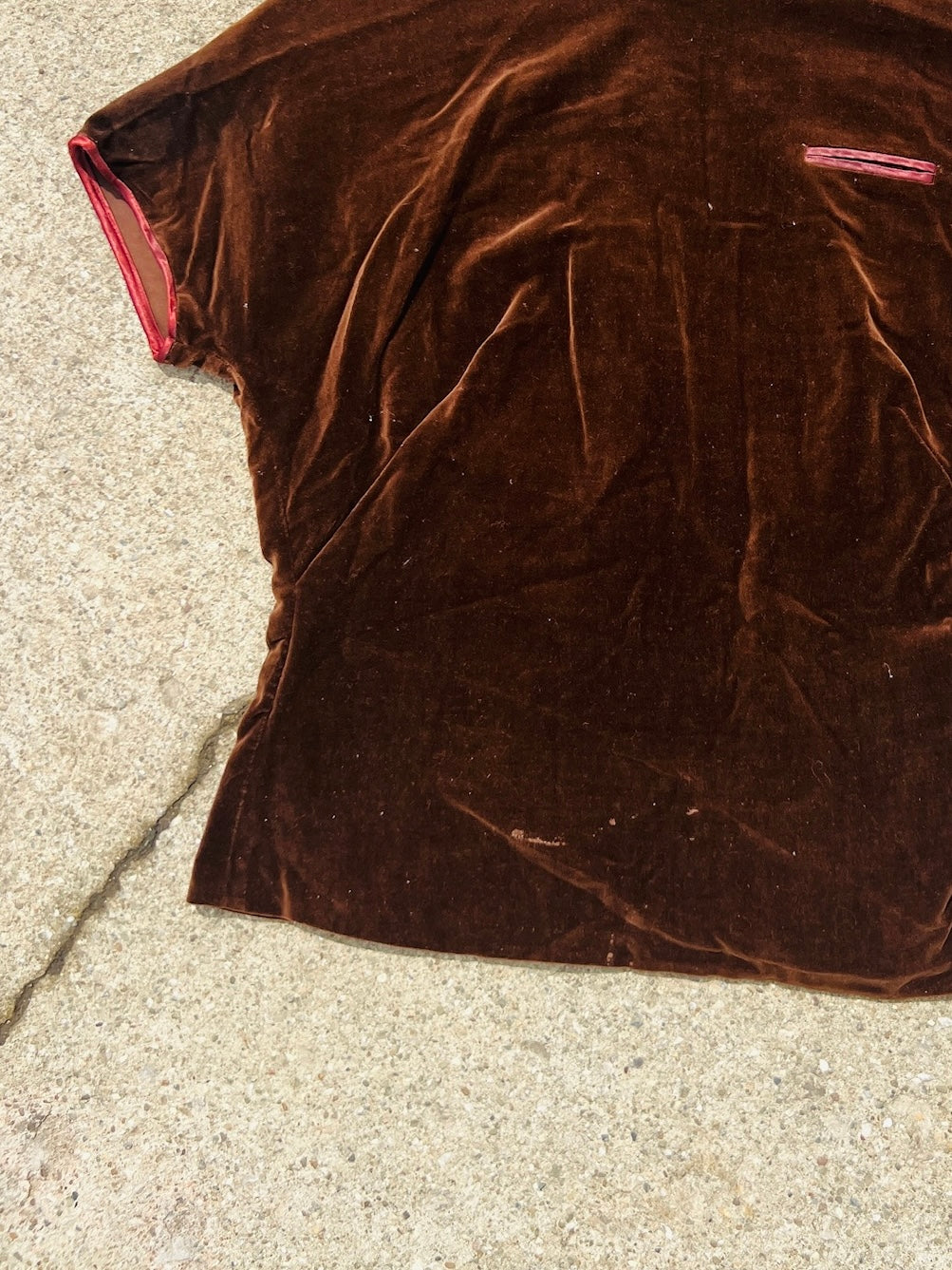 Vintage 1950s Koret of California Brown Velvet Top | Small