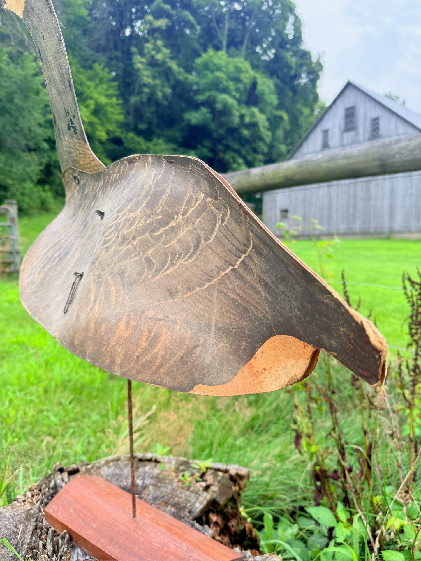Vintage 1950s Johnson Co. Folding Stake Out Goose Decoy