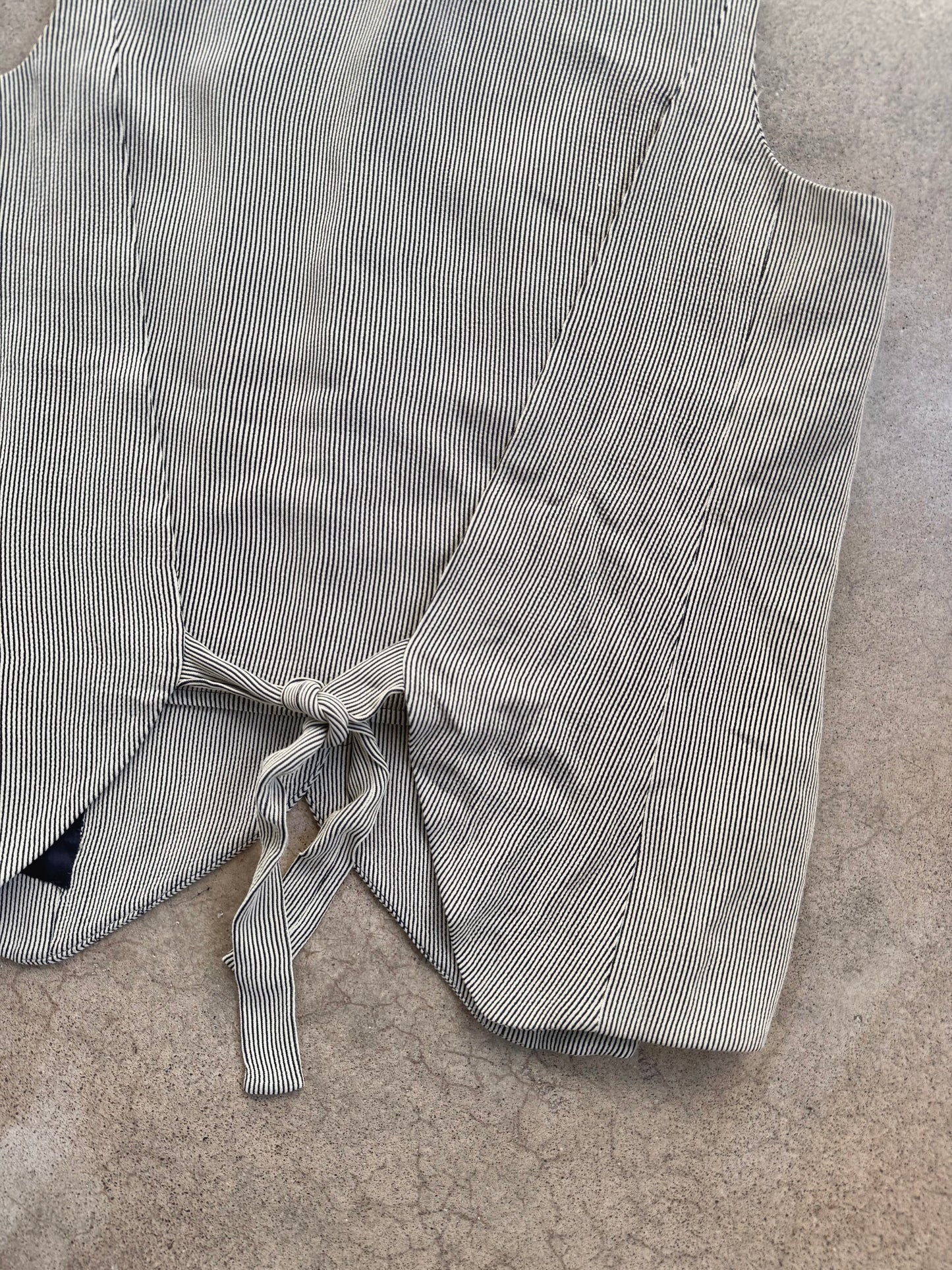 Vintage Giorgio Armani Pinstripe Two-Piece Pant Suit | S/M
