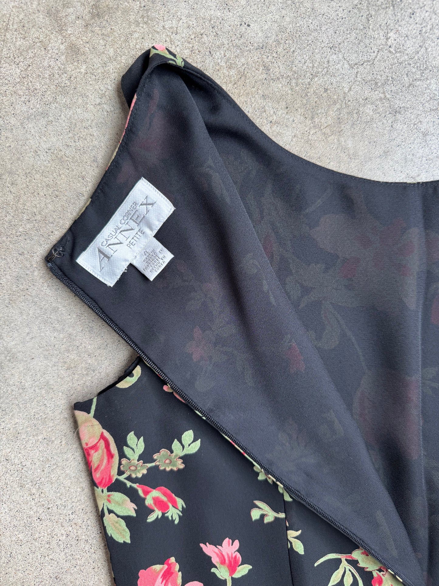 Vintage 1990s Casual Corner Annex Floral Maxi Dress | Small