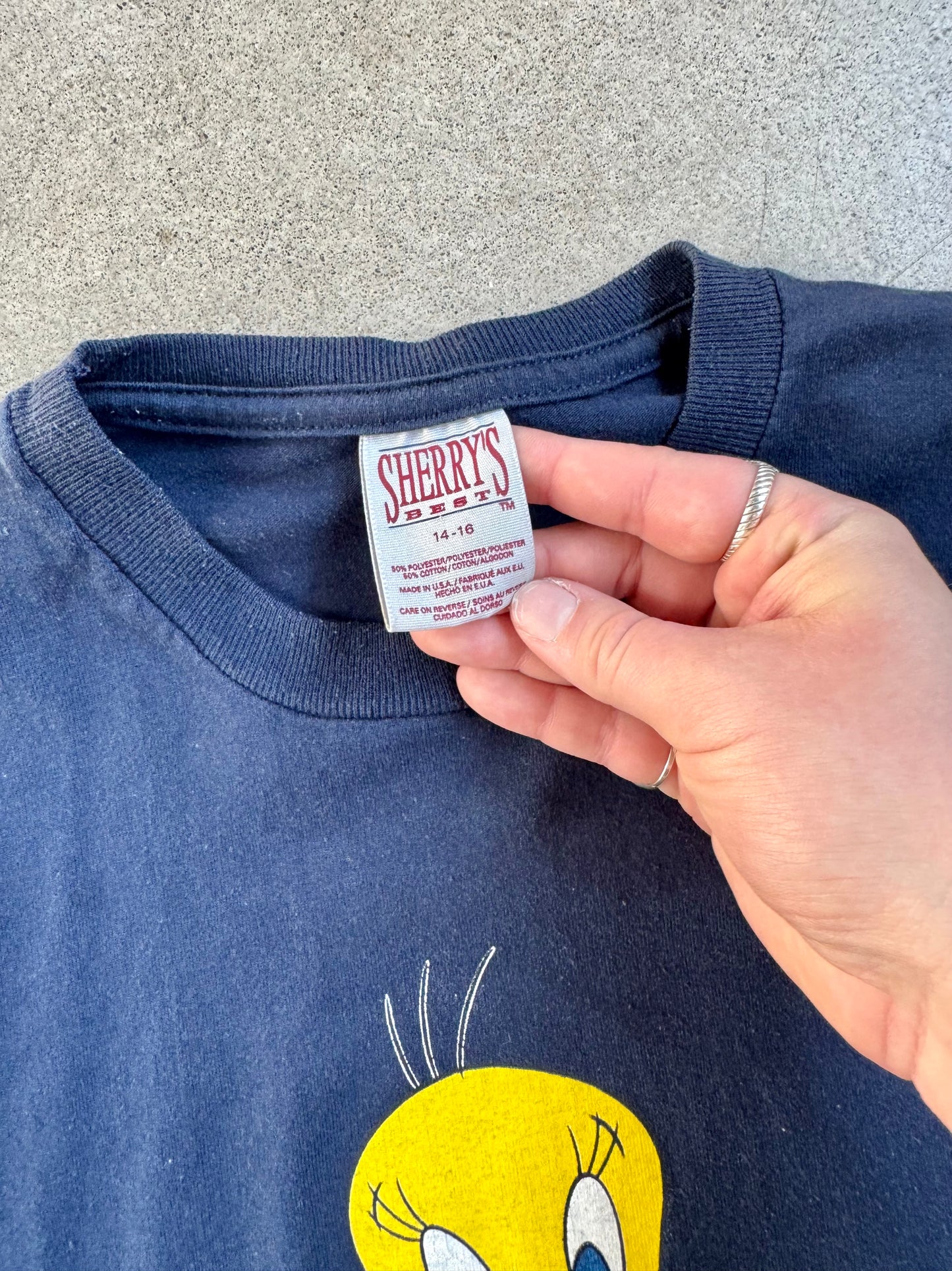 Vintage 1990s Tweety Bird Florida Graphic Tee | Youth XL