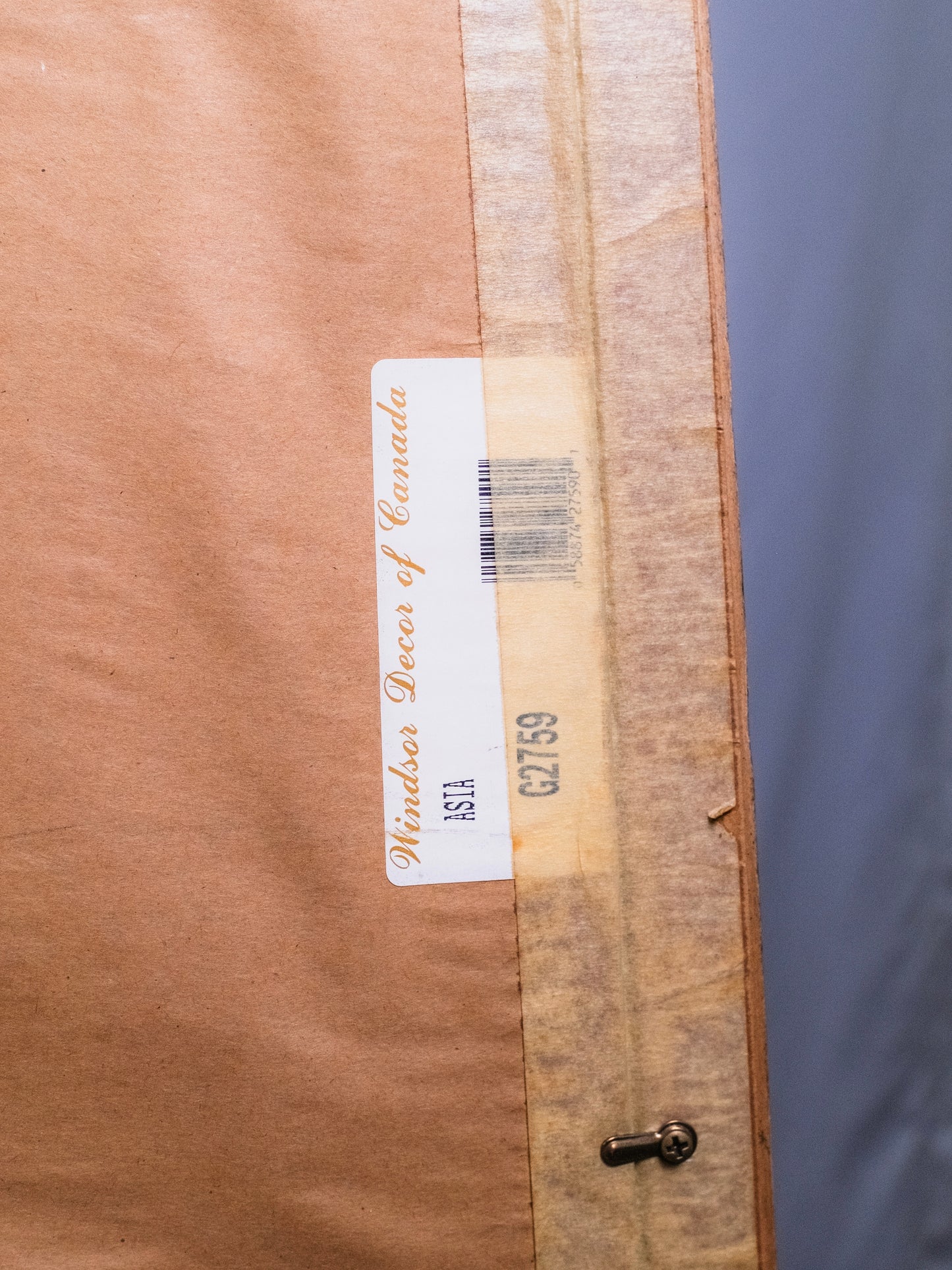 Vintage 1950s Gold Bamboo Trim Rectangular Mirror