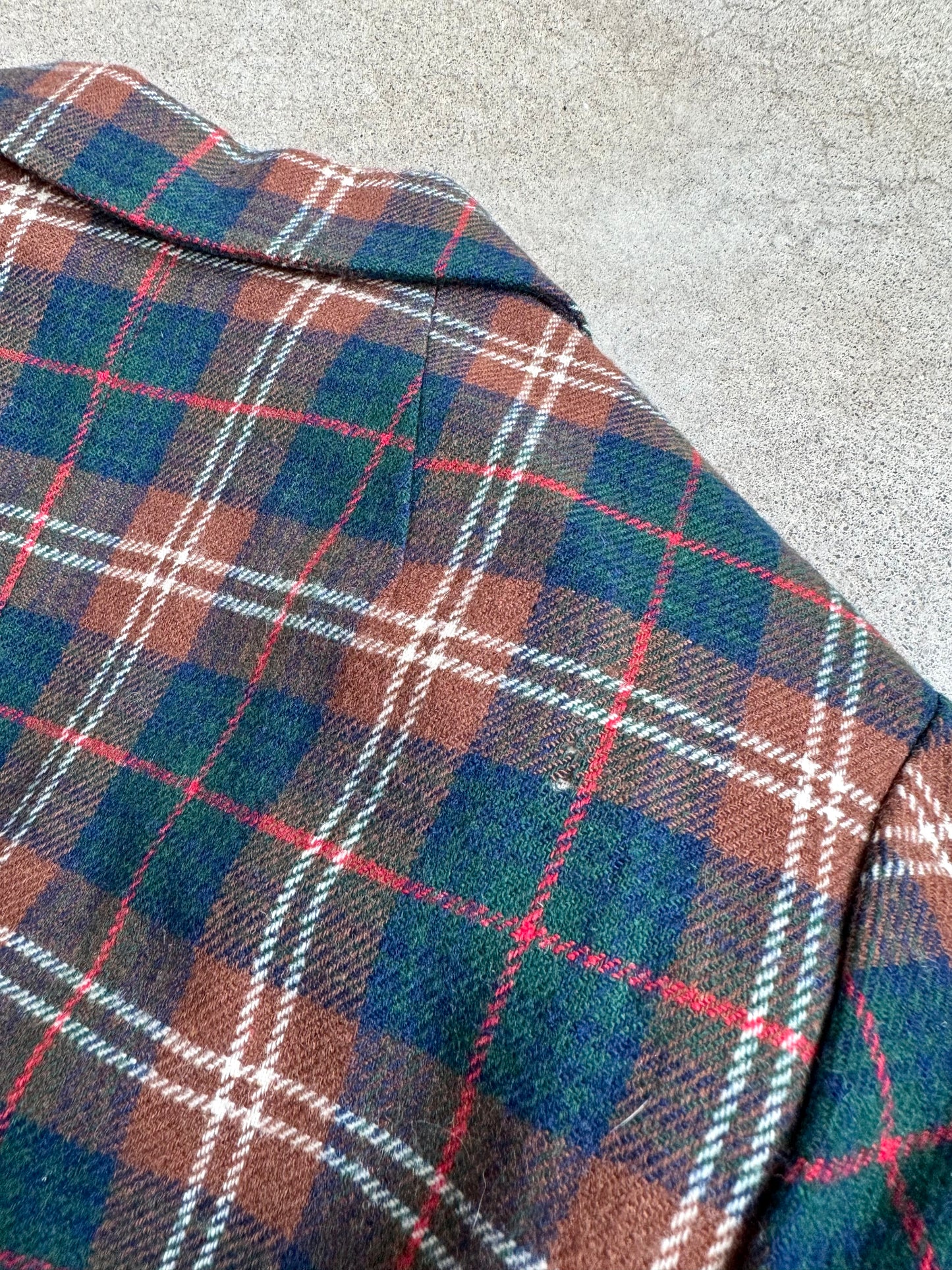 Vintage 1970s Young Pendleton Plaid Wool Blazer | XS