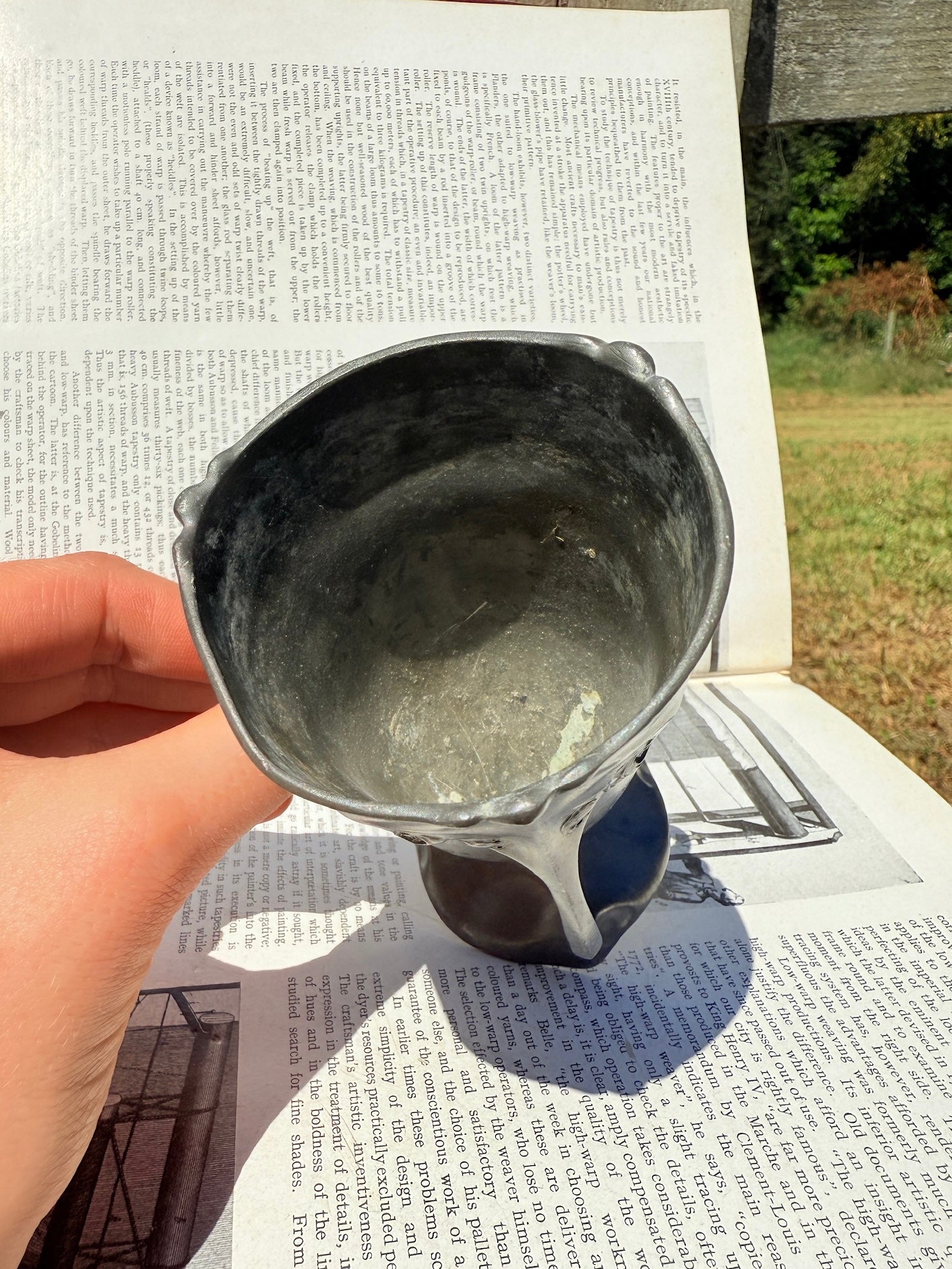 Antique German Kayserzinn Art Nouveau Pewter Chalice