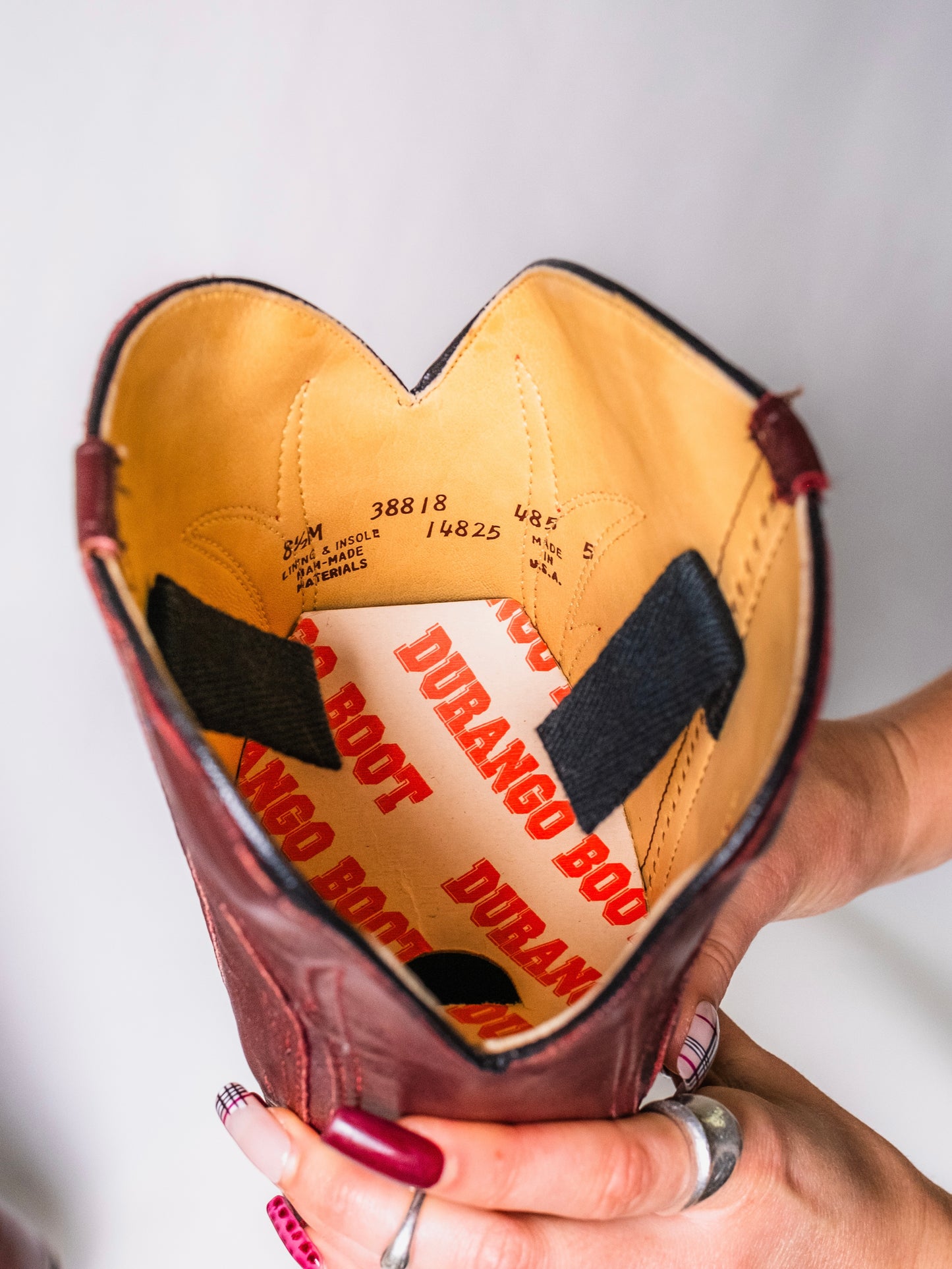 Vintage 1980s Durango Burgundy Leather Heeled Cowboy Boots | Women’s 8.5