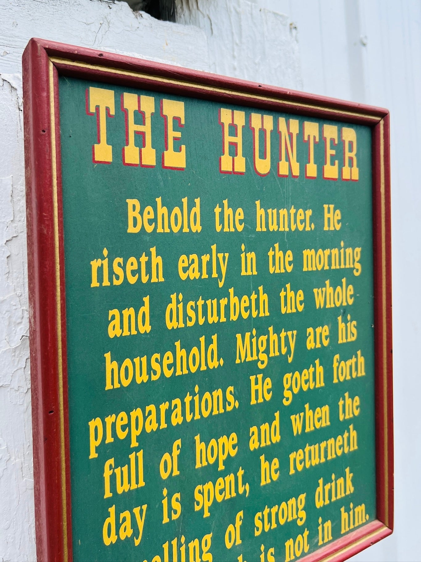 Vintage The Hunter Wood Sign Artwork