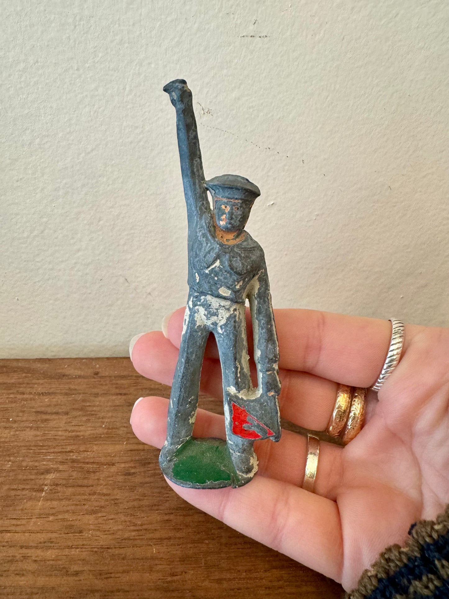 Vintage WWII Era Navy Manoil Metal Toy Soldier