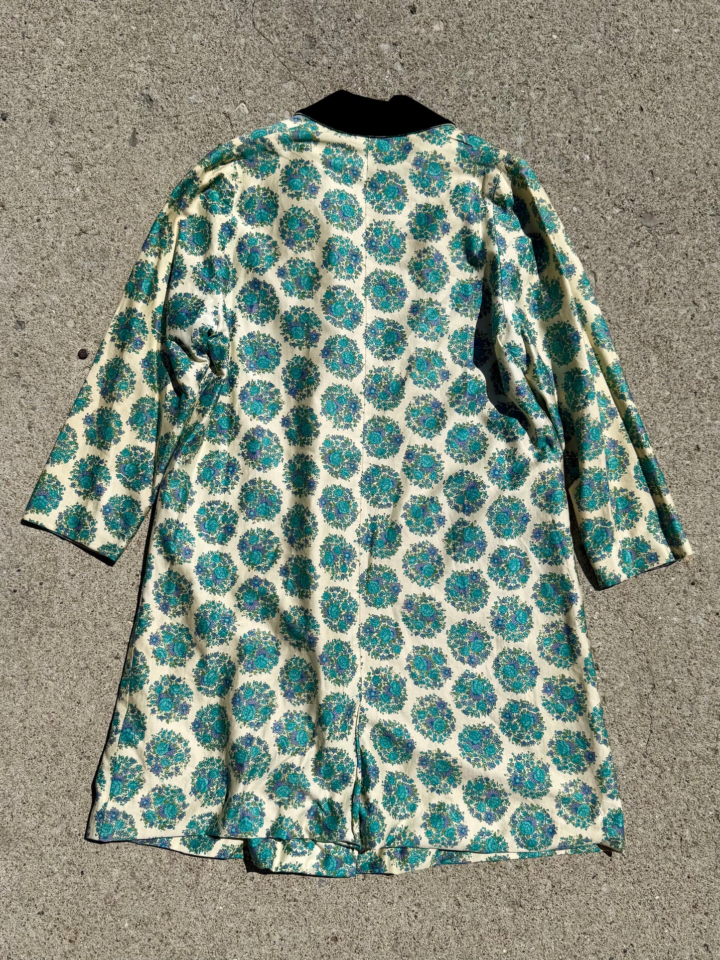 Vintage 1960s Floral Double-Breasted Spring Coat | Medium