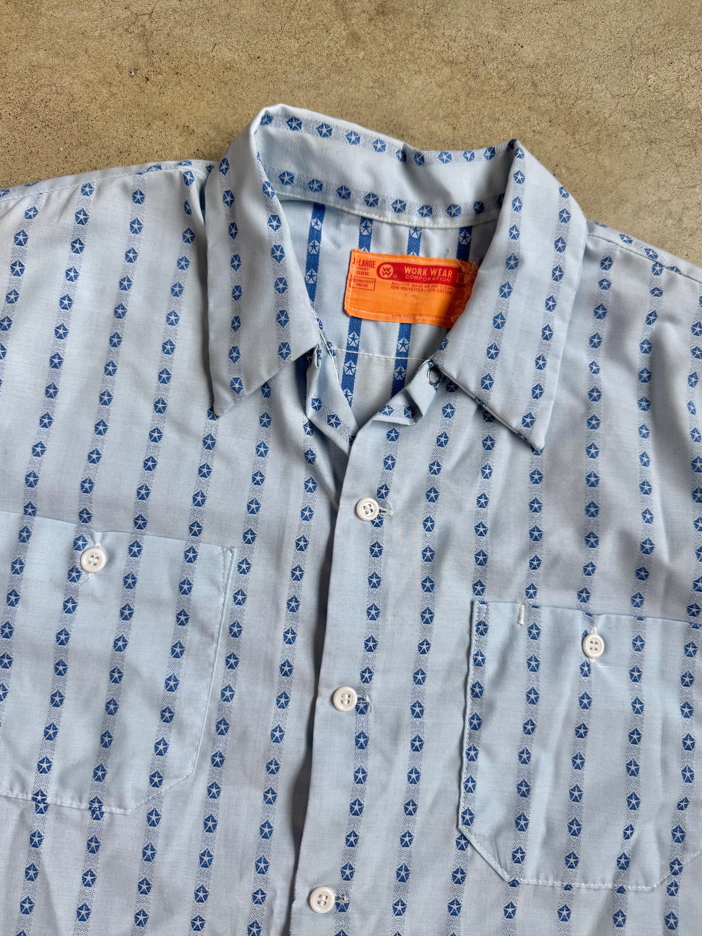 Vintage Chrysler Short Sleeve Mechanic Work Shirt | XL