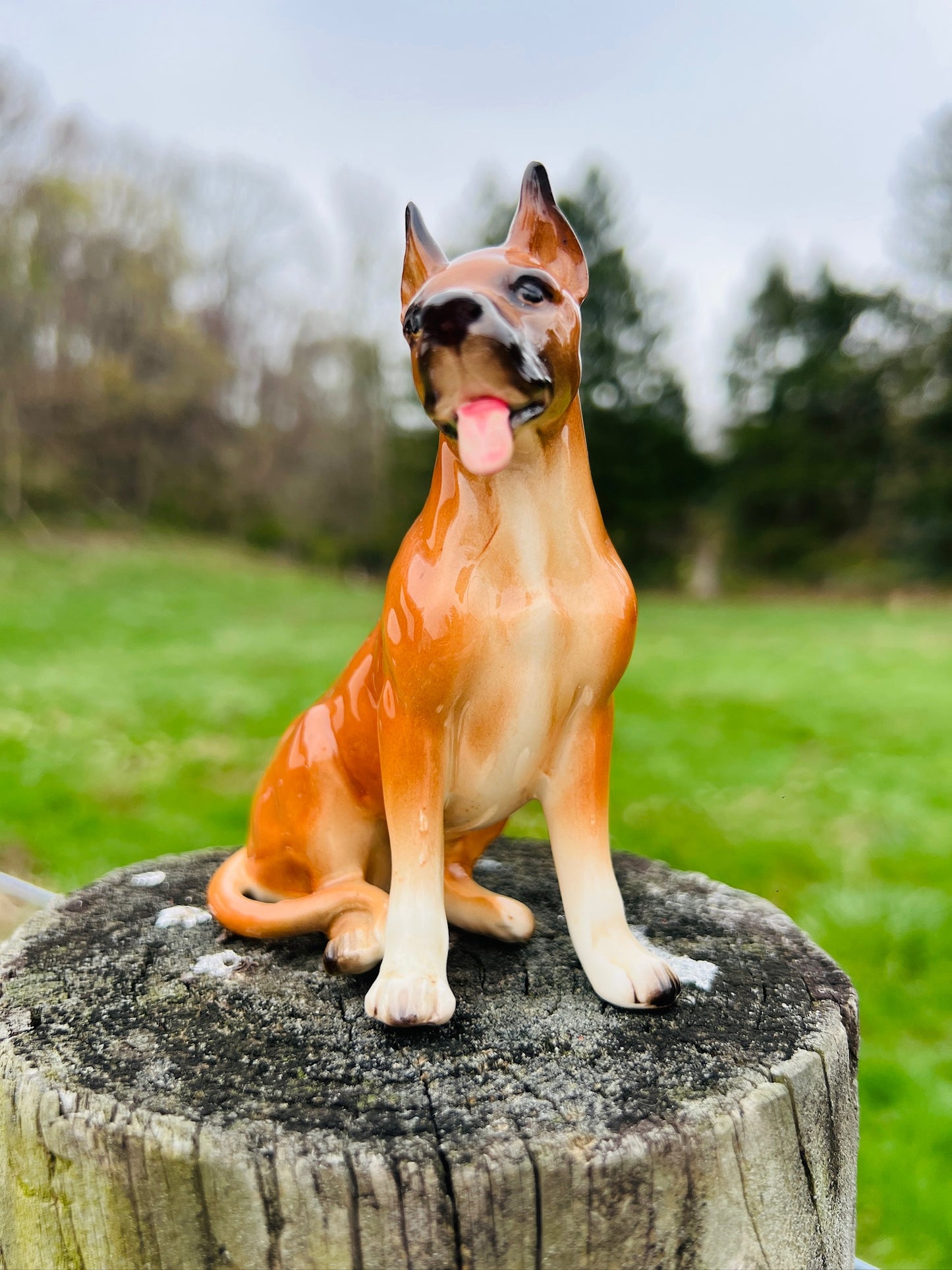 Vintage 1950s Porcelain Great Dane Figurine