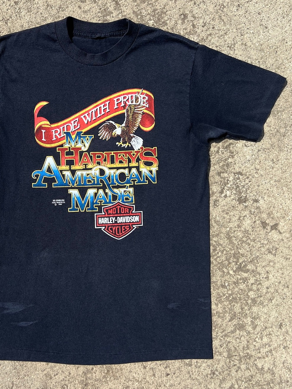 1991 Fort Worth Harley Davidson "I Ride with Pride" Tee