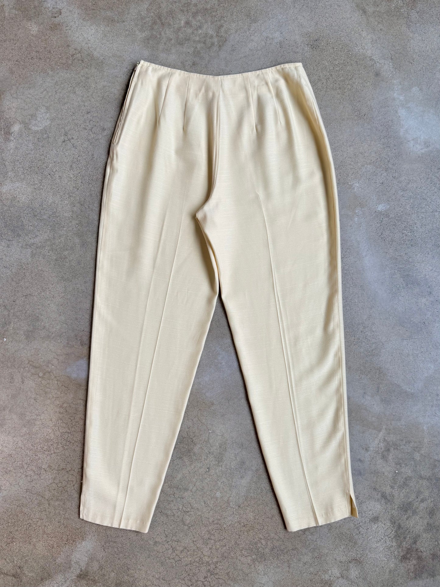 Vintage 1990s Giorgio Fiortini Butter Yellow Tank Top & Pant Set | Medium