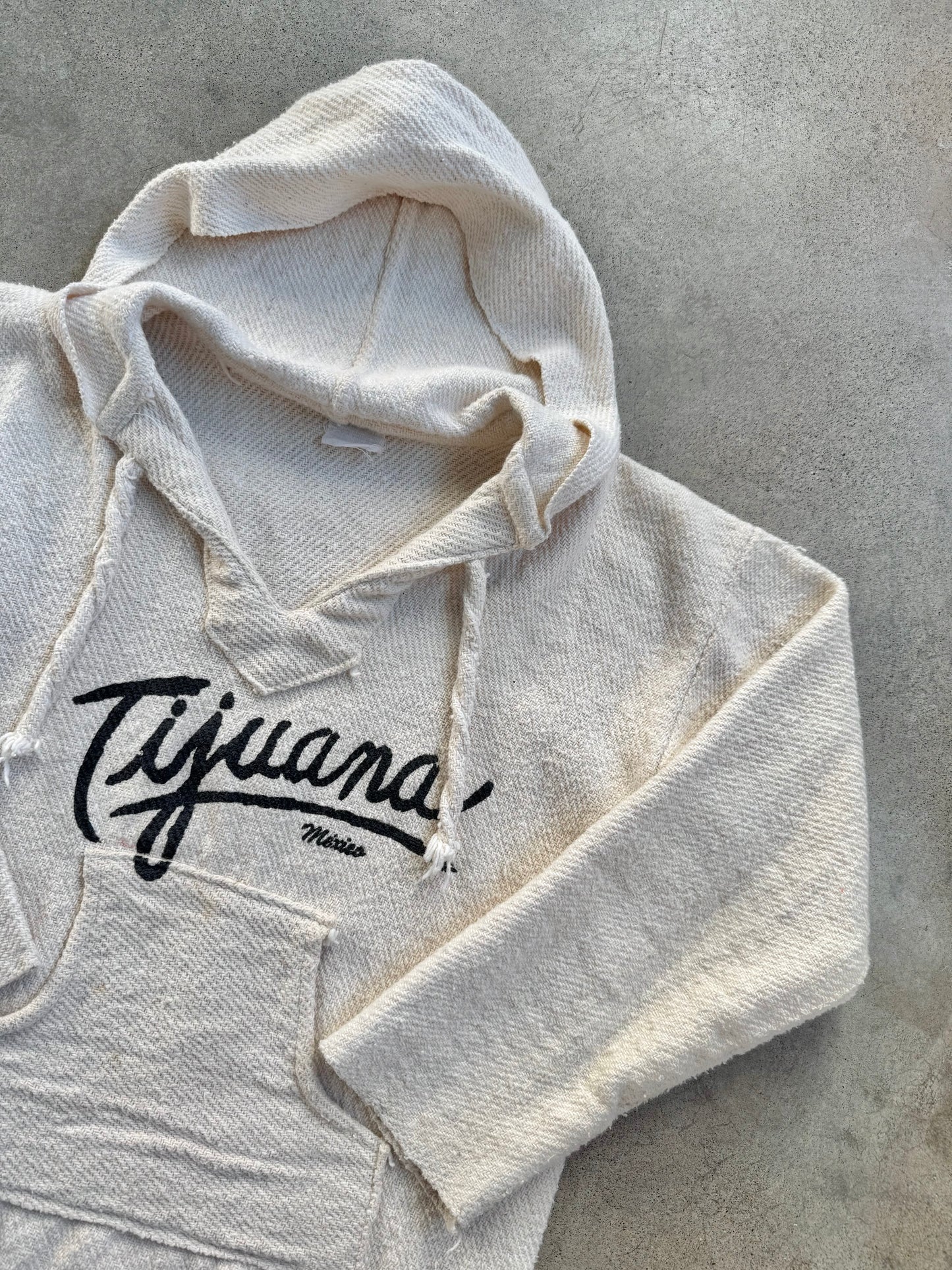 Vintage Tijuana Mexico Woven Cotton Hooded Pullover | XS/S