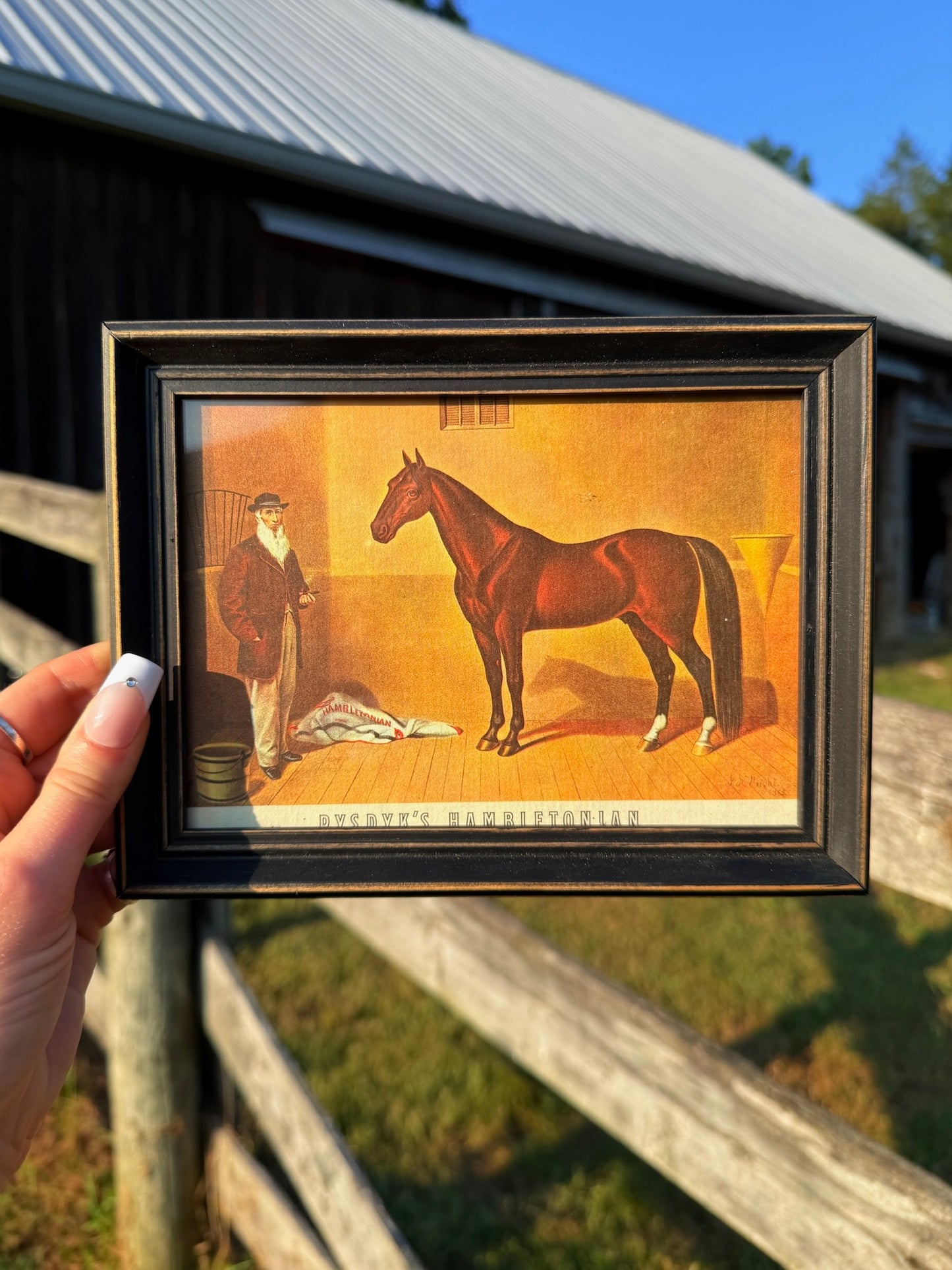 Framed Rysdyk’s Hambletonian Horse Racing Print Art