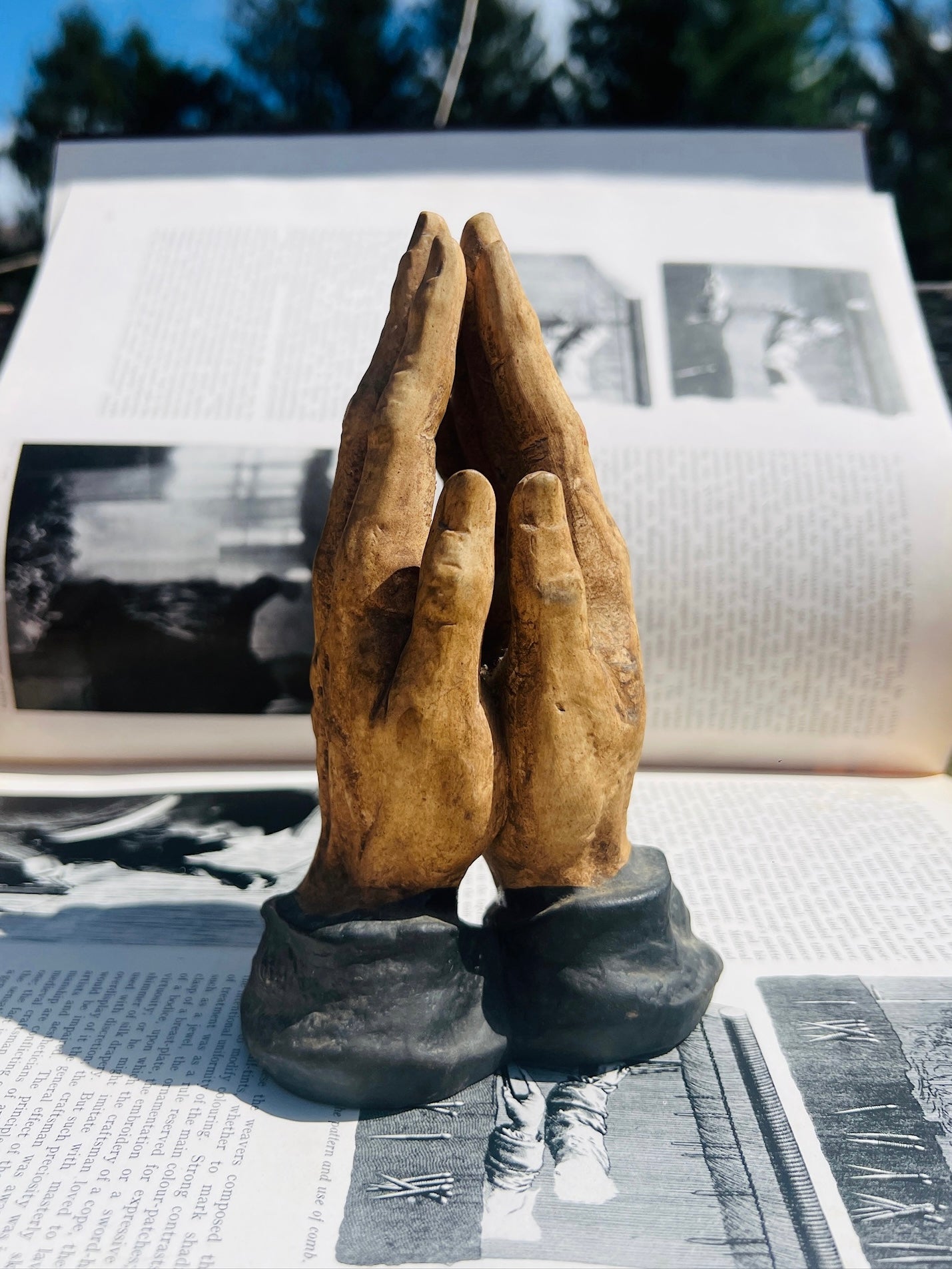 Vintage 1960s Norleans Ceramic Praying Hands Sculpture
