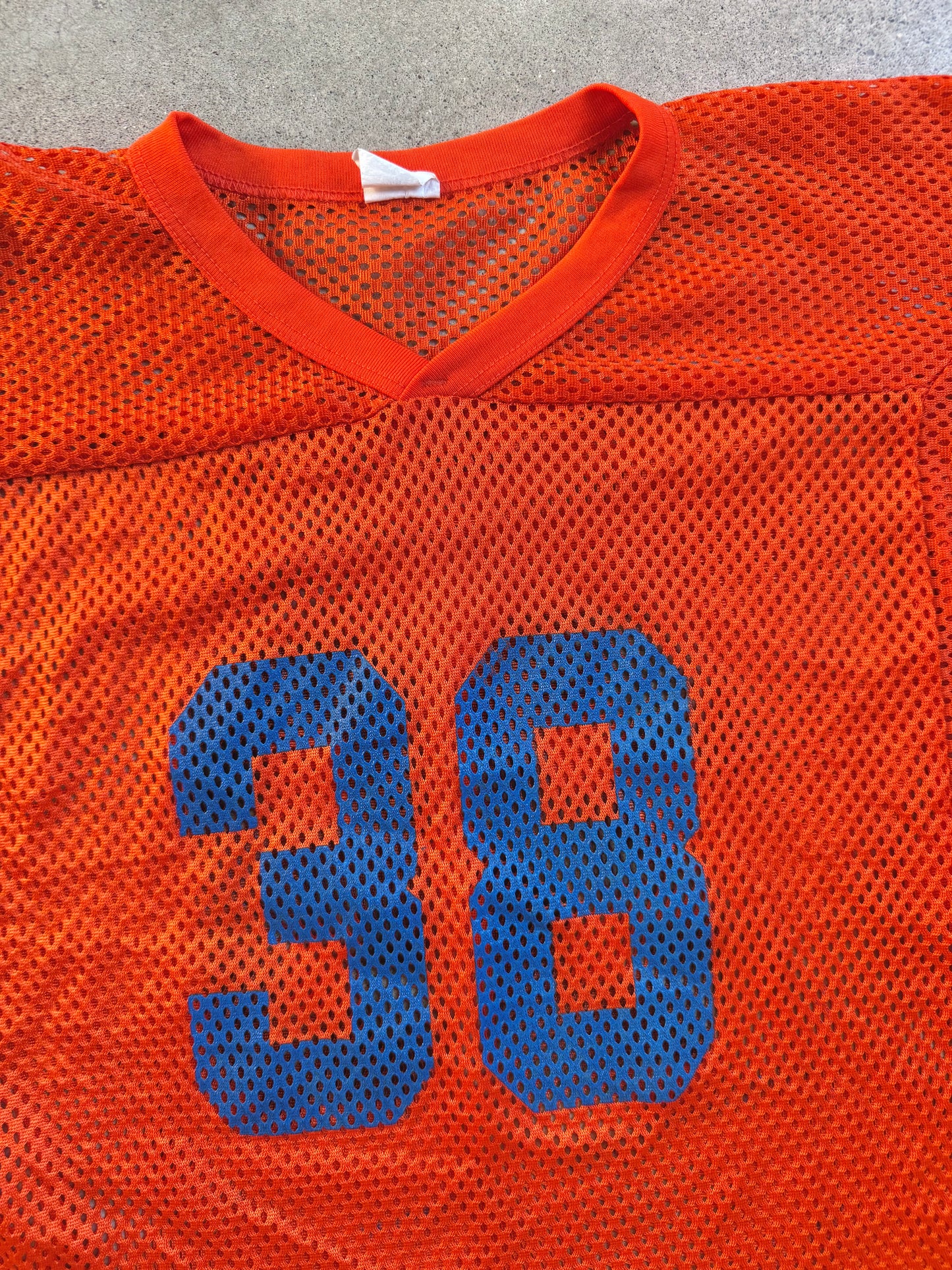 Vintage 1980s Jesco Orange Mesh #38 Football Jersey | Medium