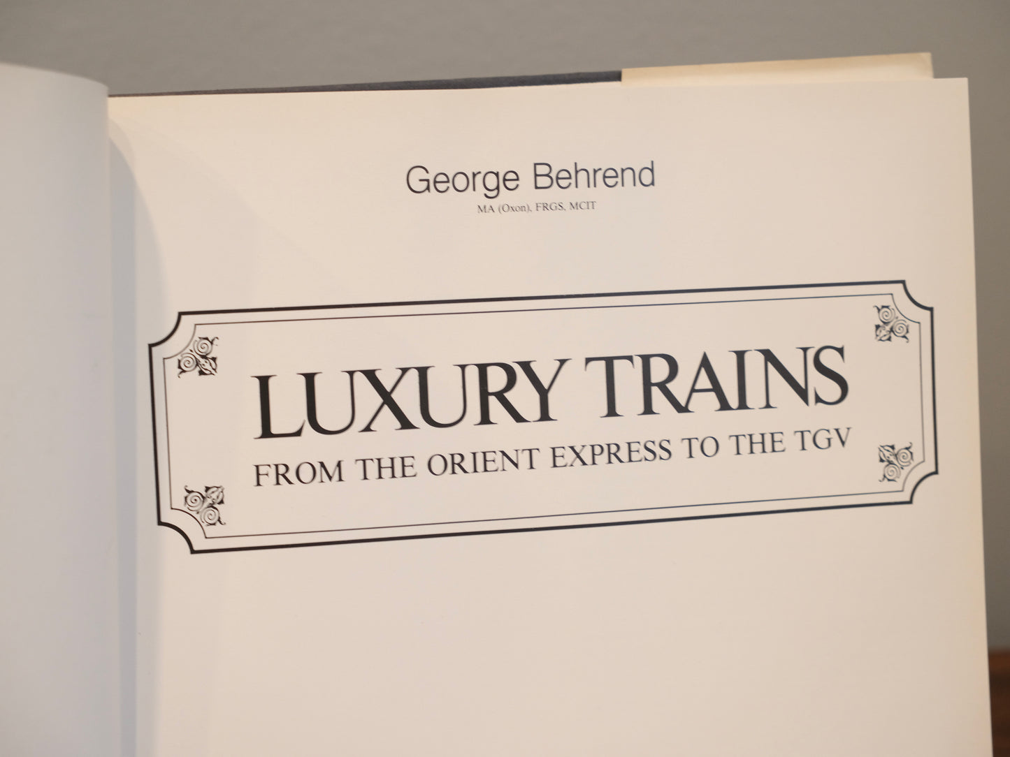 Vintage Luxury Trains Hardcover Book