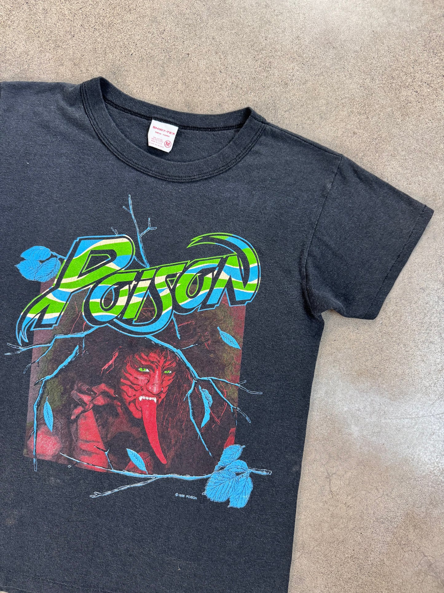 Vintage 1988 Poison "Open Up and Say…Ahh!" Tour Tee | Medium