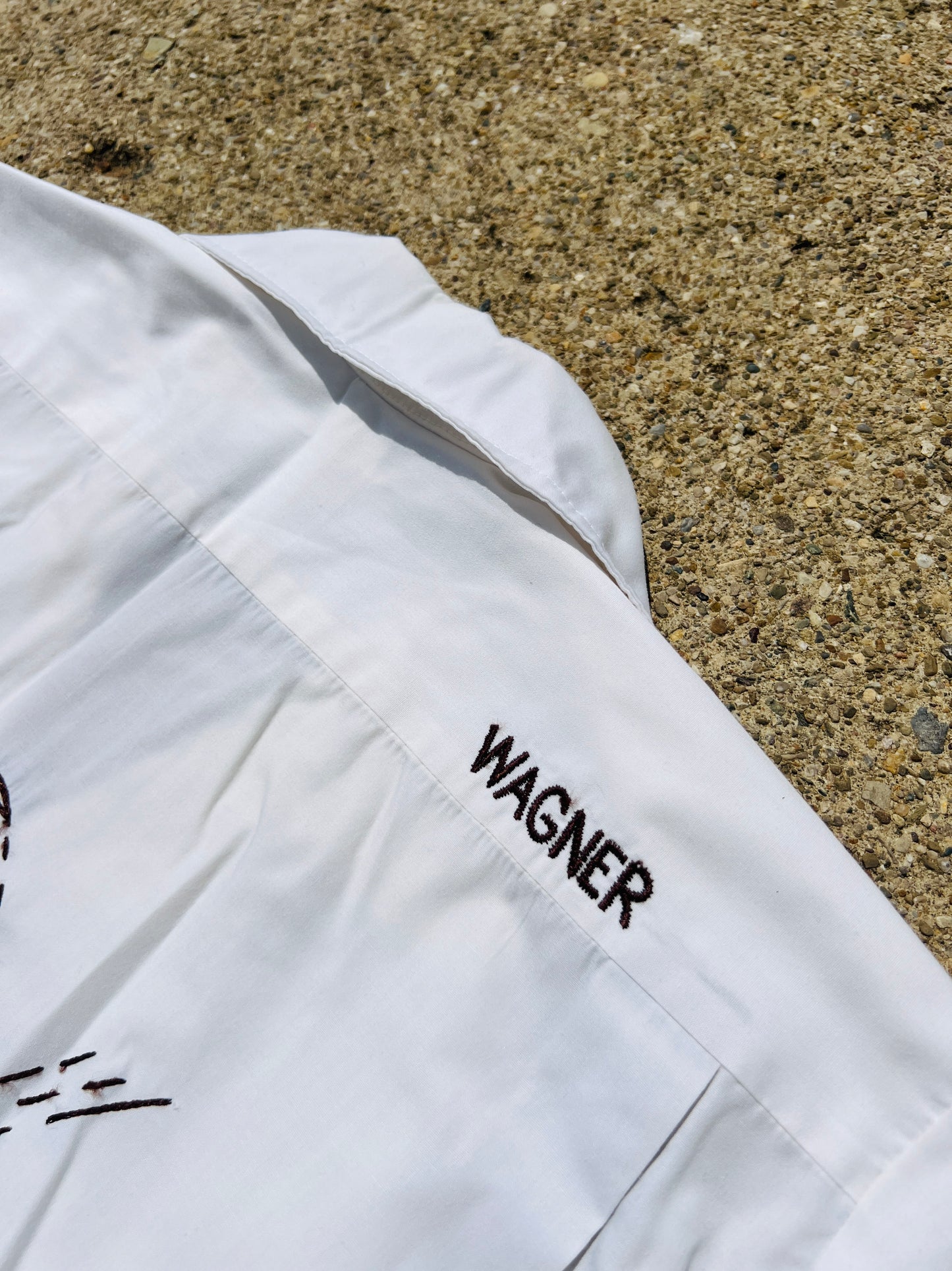 Vintage 1960s Evelyn Embroidered Bowling Shirt | M/L