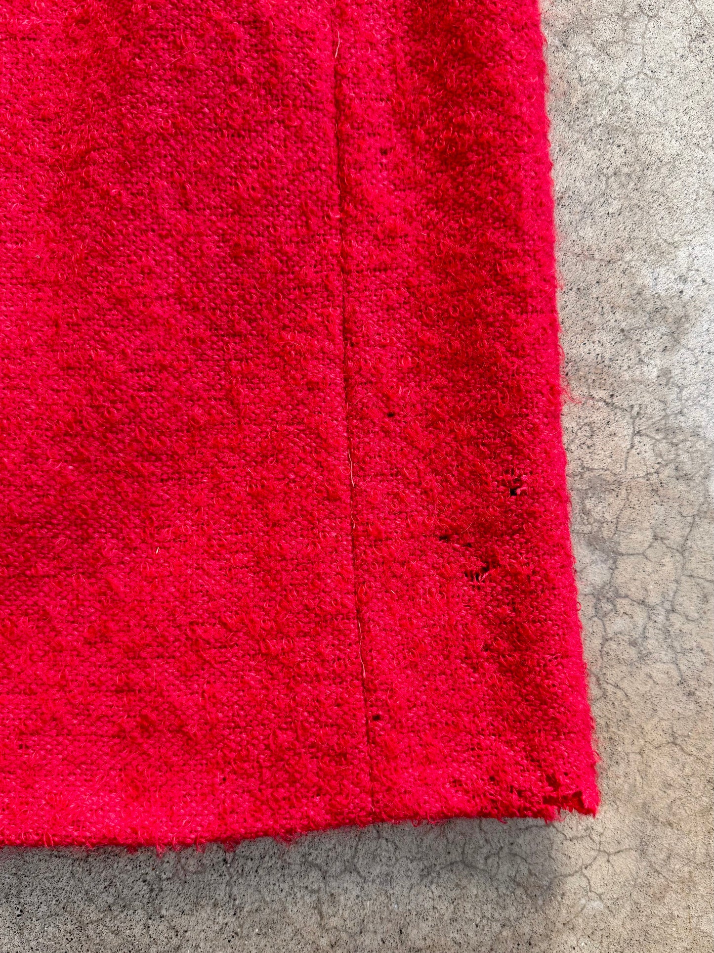 Vintage 1960s Lazarus Red Wool-Blend Swing Coat | Large